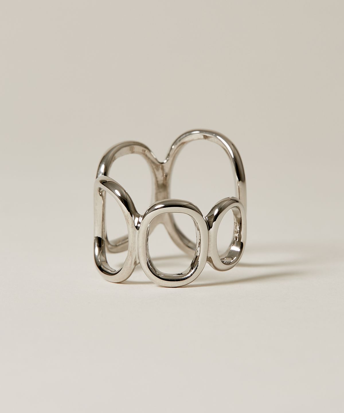 노비스도쿄(NOVICE TOKYO) 타원 체인 링 반지 Oval Chain Ring / Silver