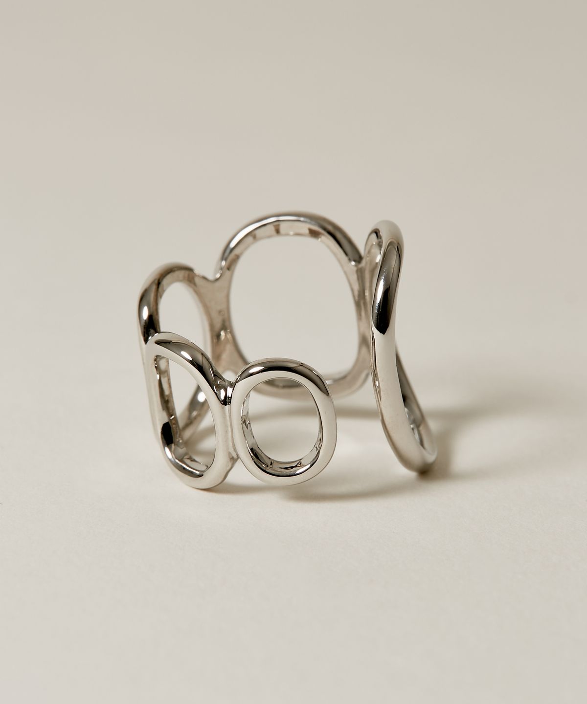 노비스도쿄(NOVICE TOKYO) 타원 체인 링 반지 Oval Chain Ring / Silver