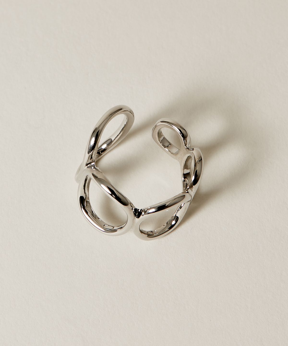노비스도쿄(NOVICE TOKYO) 타원 체인 링 반지 Oval Chain Ring / Silver