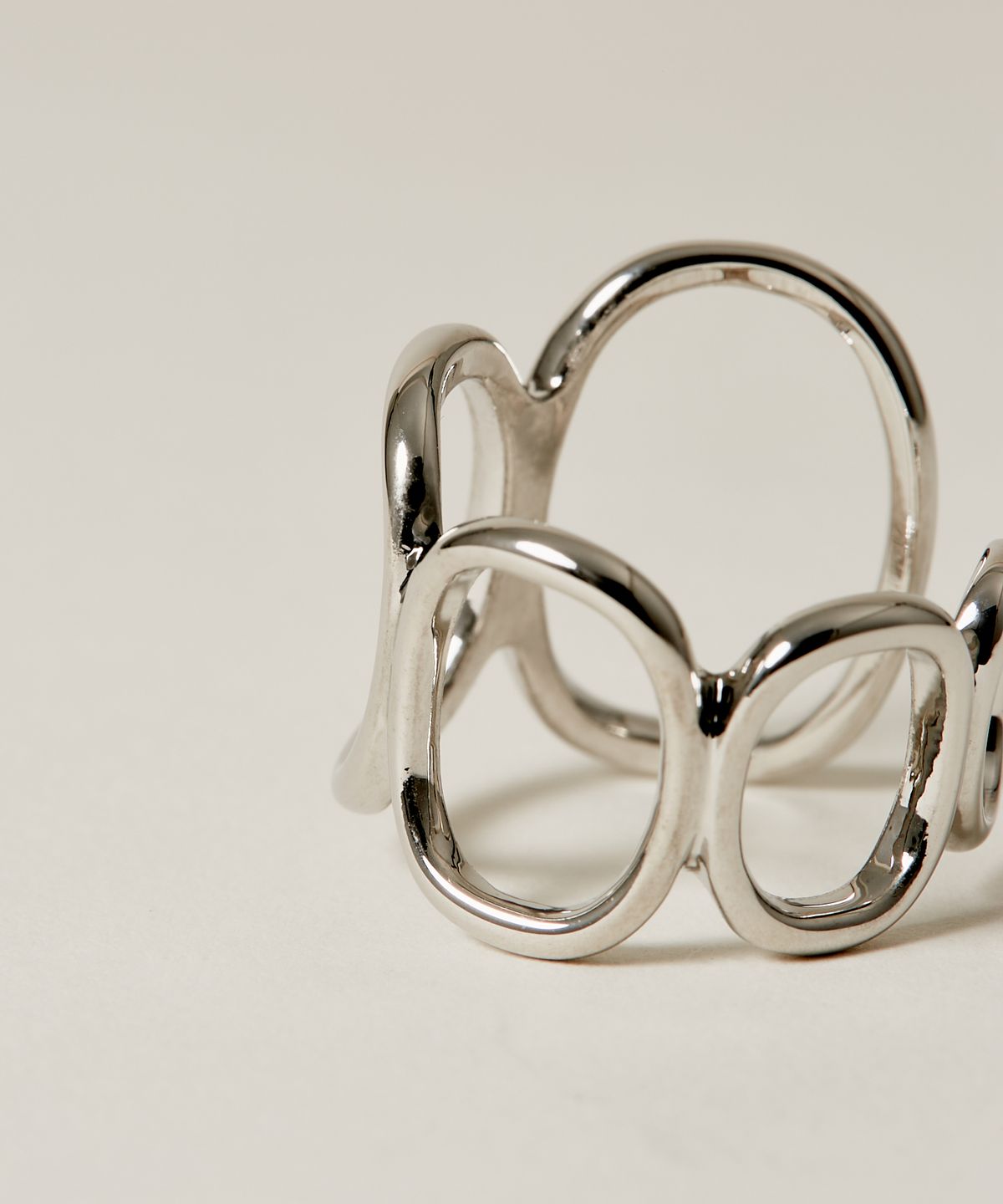 노비스도쿄(NOVICE TOKYO) 타원 체인 링 반지 Oval Chain Ring / Silver