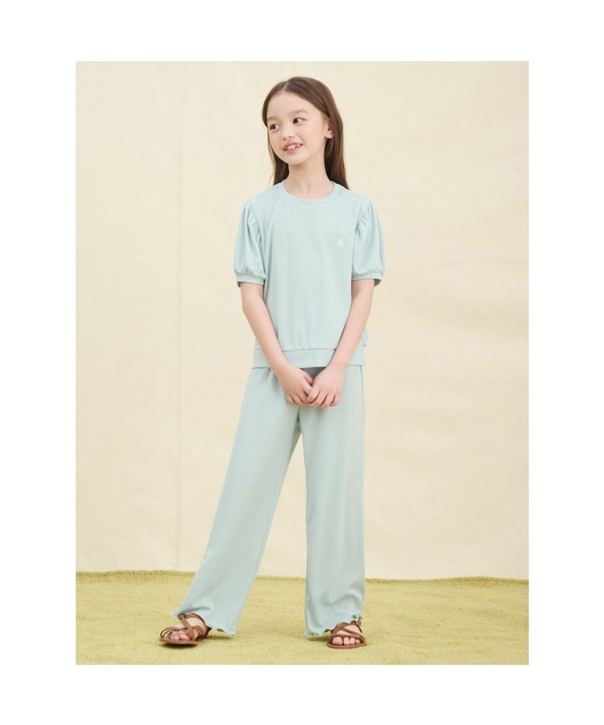 빈폴 키즈(BEANPOLE KIDS) 핫썸머 차르르 골지 투피스  라이트 그린 (BI5471G90L)