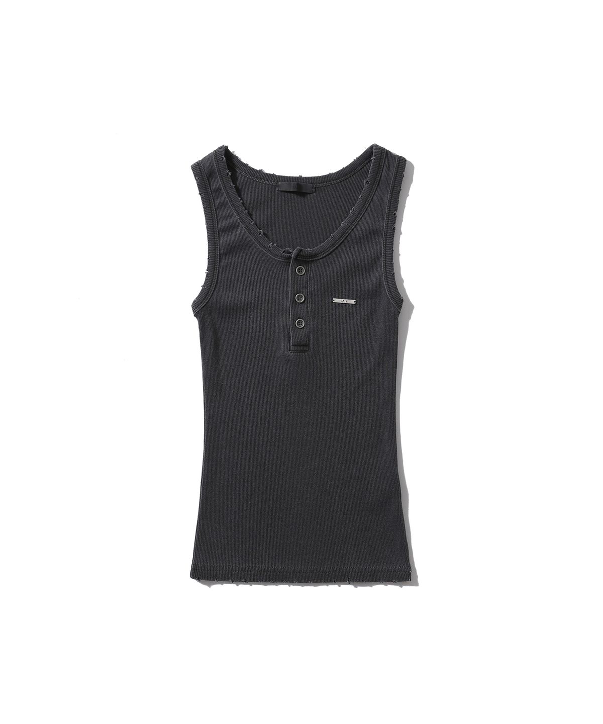 어니브(ANIV) CUT PIGMENT WASHING SLEEVELESS CHARCOAL