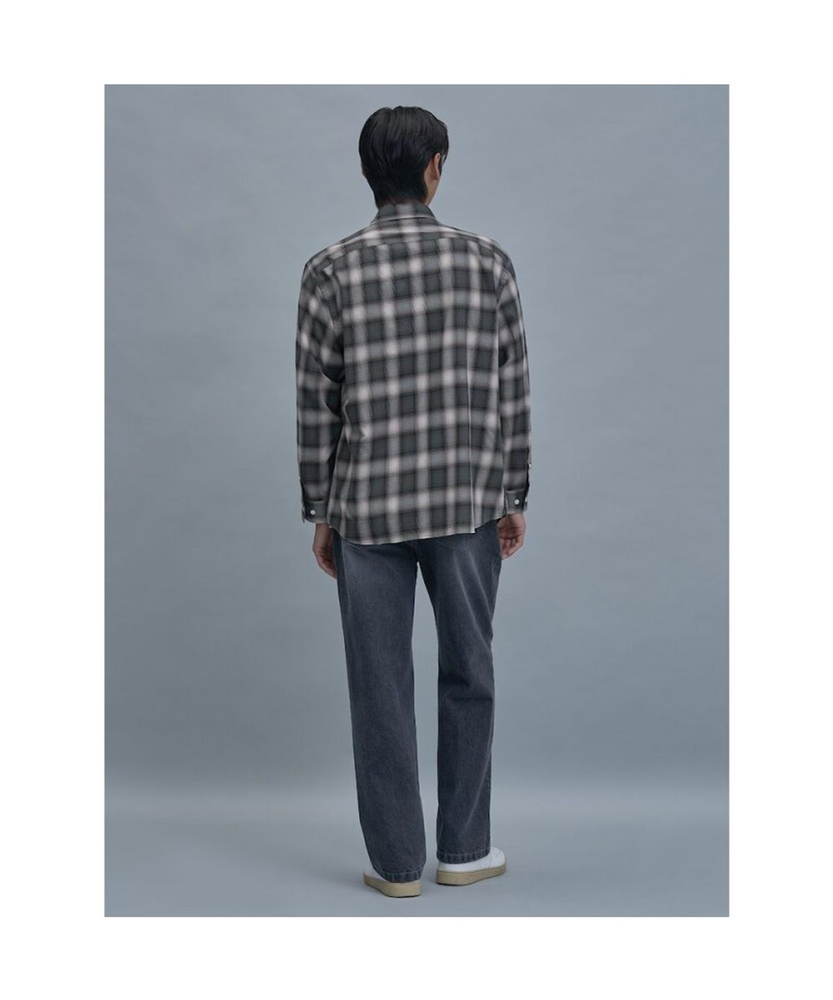 시프트지(SHIFT.G) Comfort Fit Ombre Check Shirt  Khaki