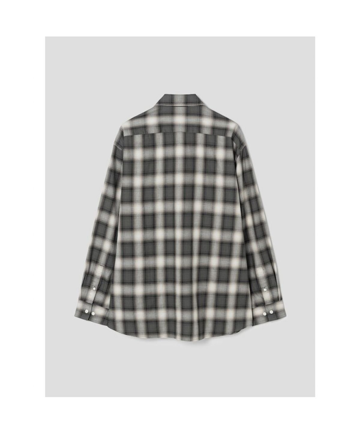 시프트지(SHIFT.G) Comfort Fit Ombre Check Shirt  Khaki