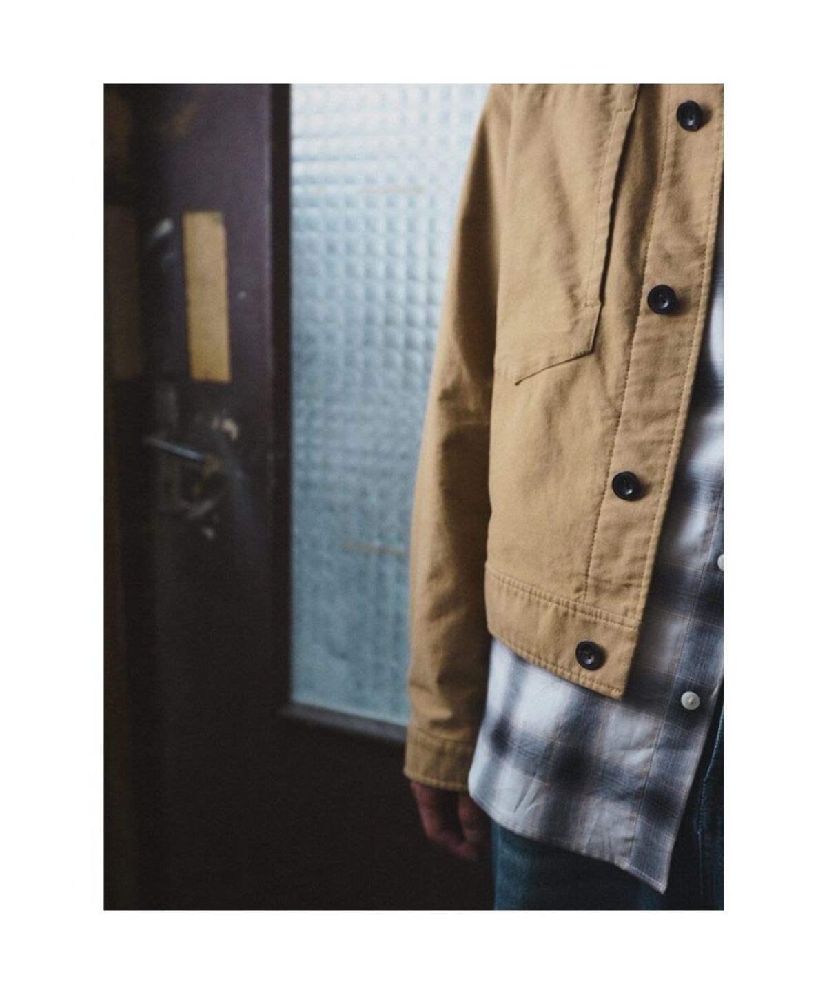 시프트지(SHIFT.G) Comfort Fit Ombre Check Shirt  Black