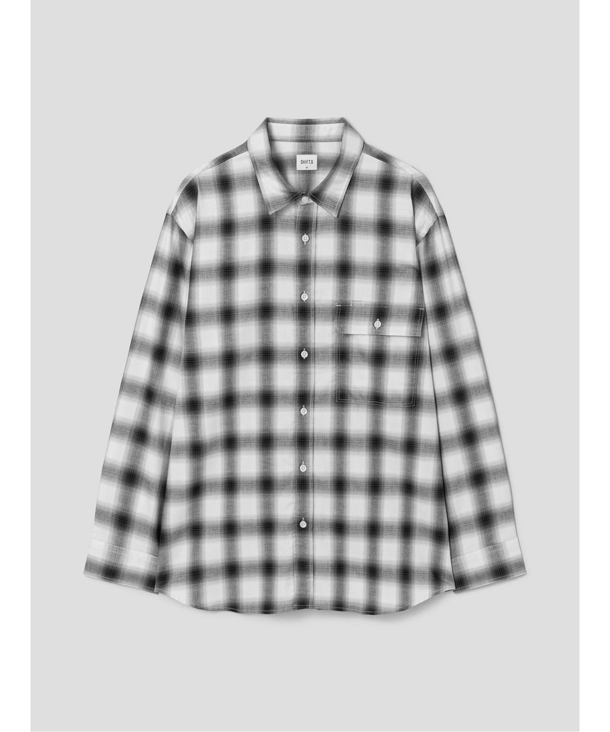 시프트지(SHIFT.G) Comfort Fit Ombre Check Shirt  Black