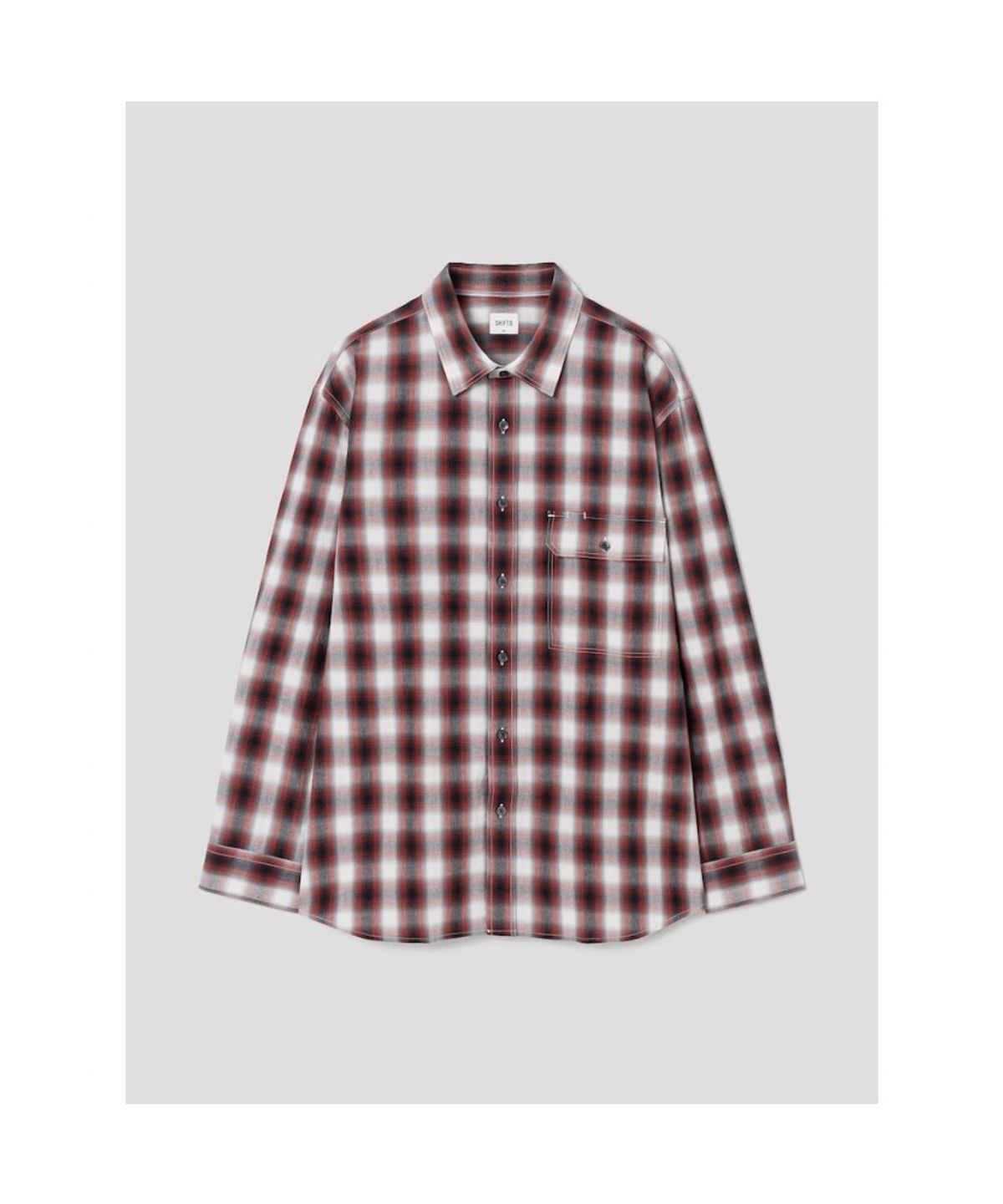 시프트지(SHIFT.G) Comfort Fit Ombre Check Shirt  Red