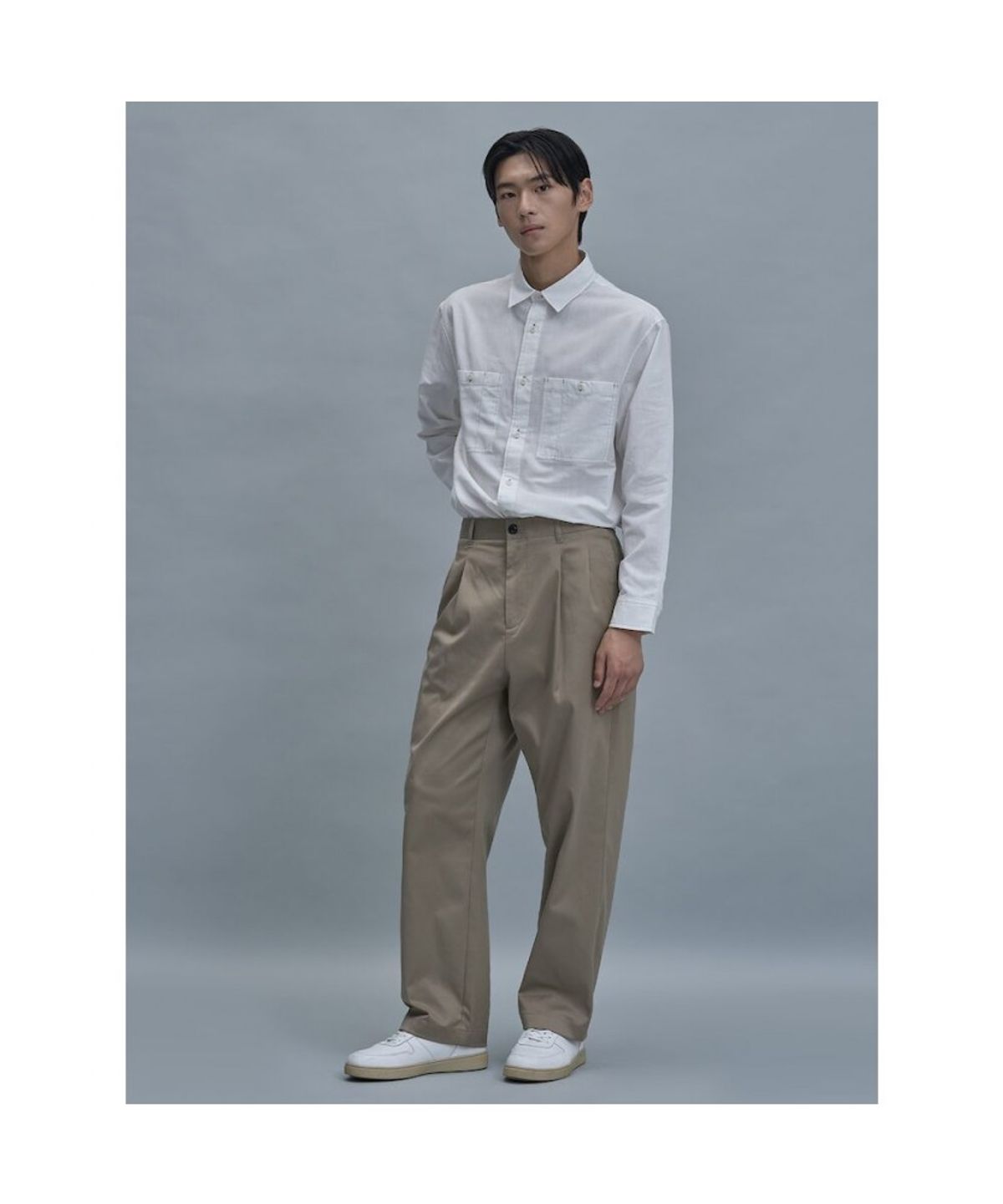 시프트지(SHIFT.G) Cotton Linen Work Shirt  White