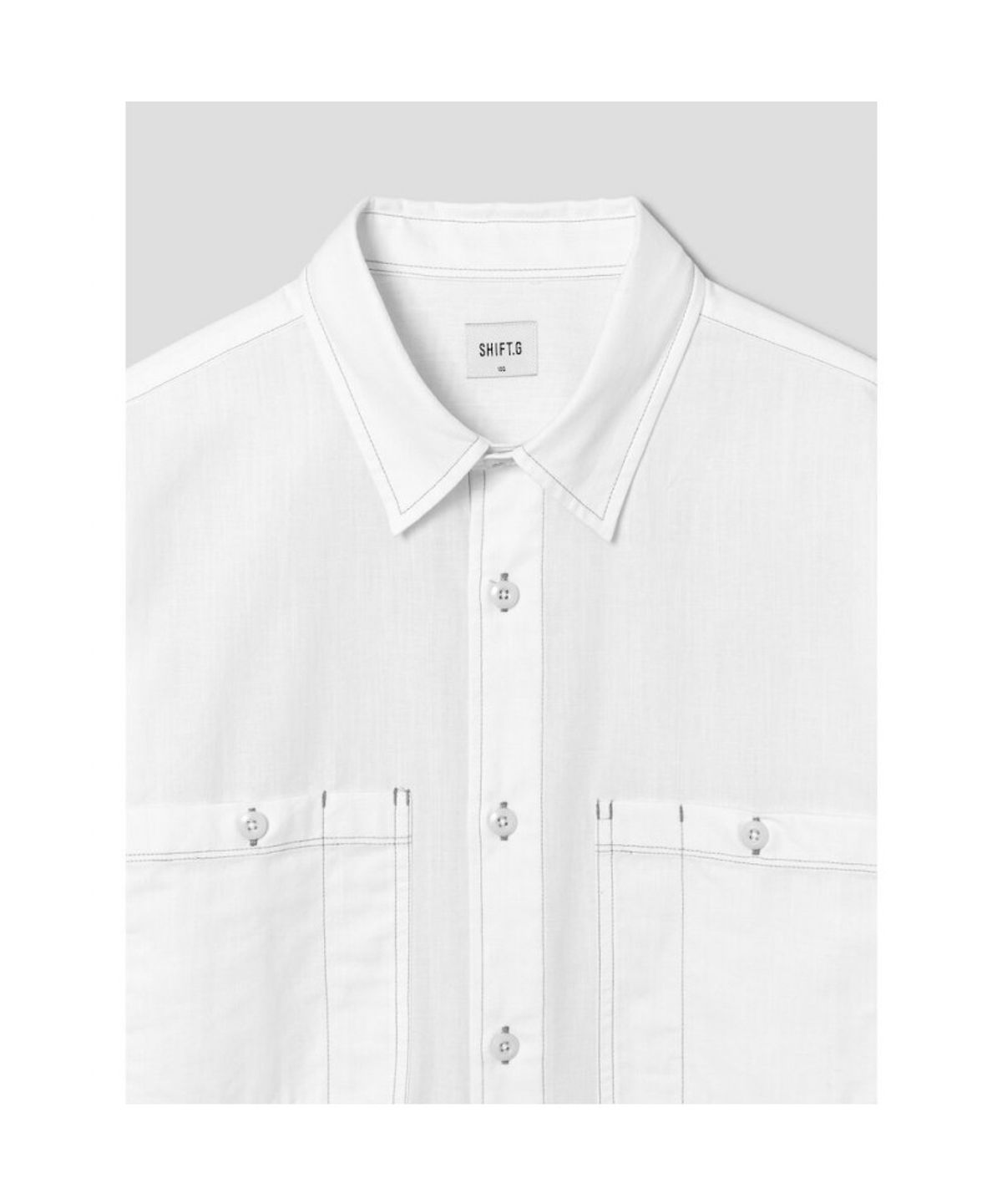 시프트지(SHIFT.G) Cotton Linen Work Shirt  White