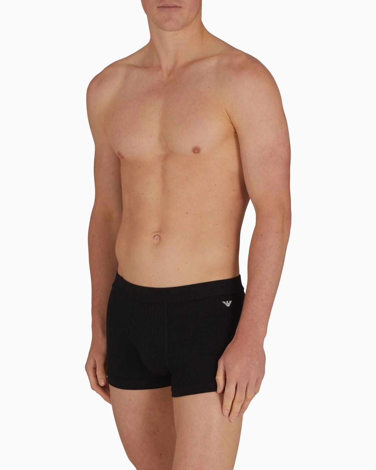 엠포리오 아르마니 언더웨어(EMPORIO ARMANI UNDERWEAR) 남성 이글 자수 리브드 드로즈_블랙 0815112072