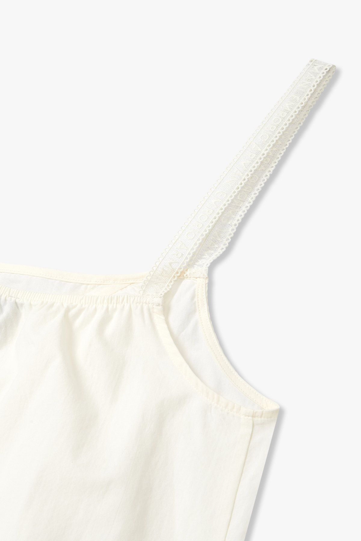 엠포리오 아르마니 언더웨어(EMPORIO ARMANI UNDERWEAR) 여성 로고 레이스 라운지 탑_화이트 0825113507