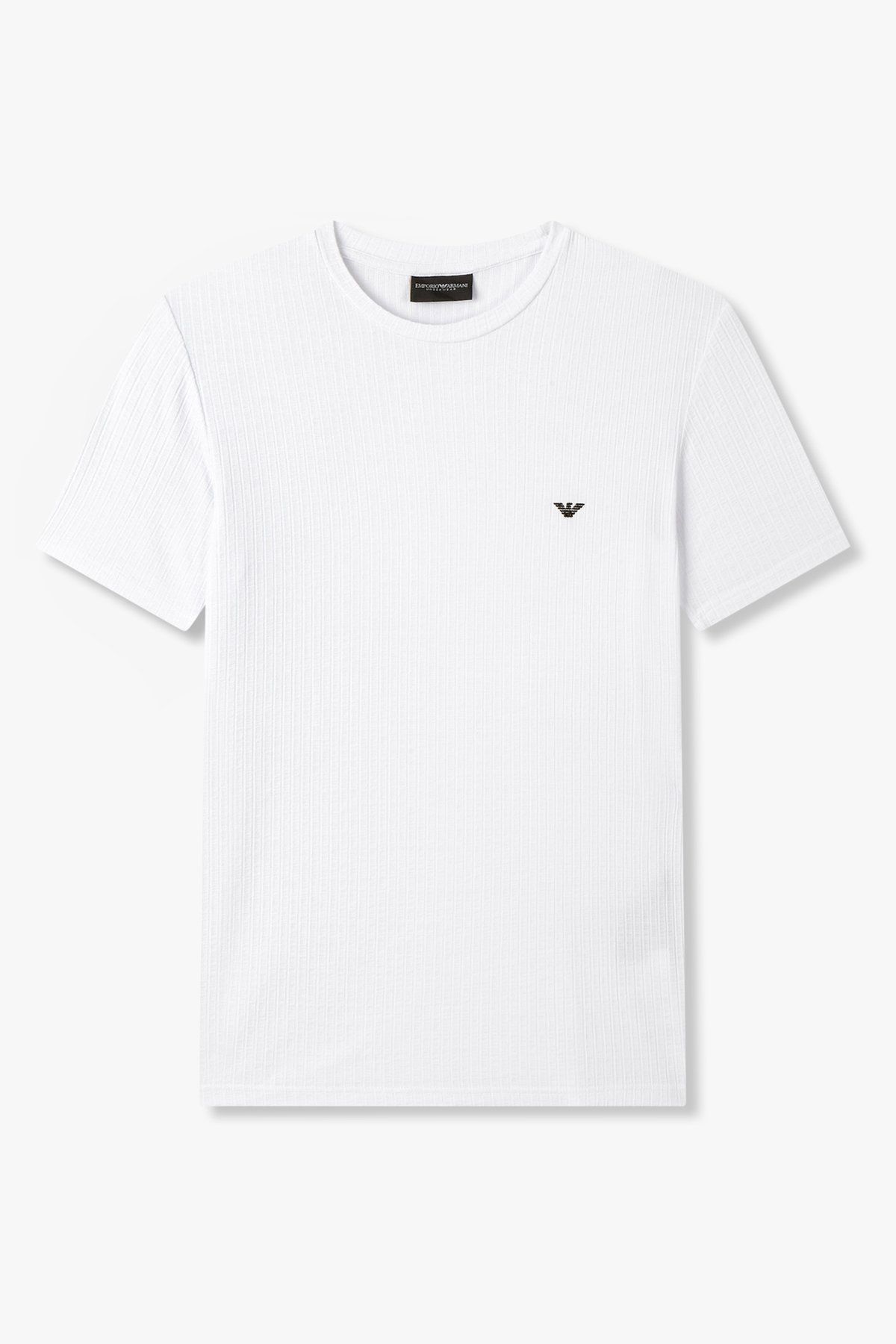 엠포리오 아르마니 언더웨어(EMPORIO ARMANI UNDERWEAR) 남성 크루넥 숏 슬리브 라운지 티셔츠_화이트 0815114018