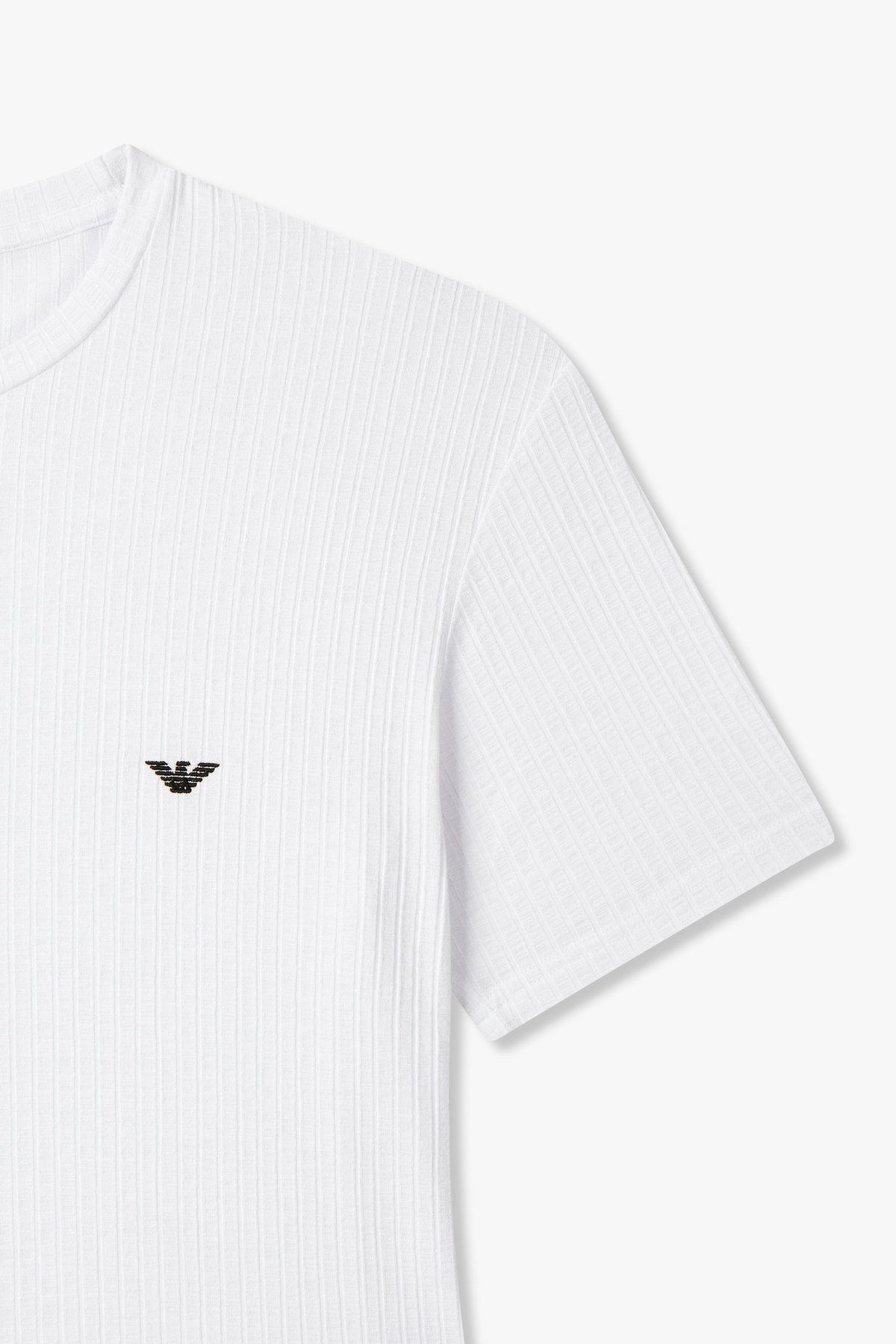 엠포리오 아르마니 언더웨어(EMPORIO ARMANI UNDERWEAR) 남성 크루넥 숏 슬리브 라운지 티셔츠_화이트 0815114018