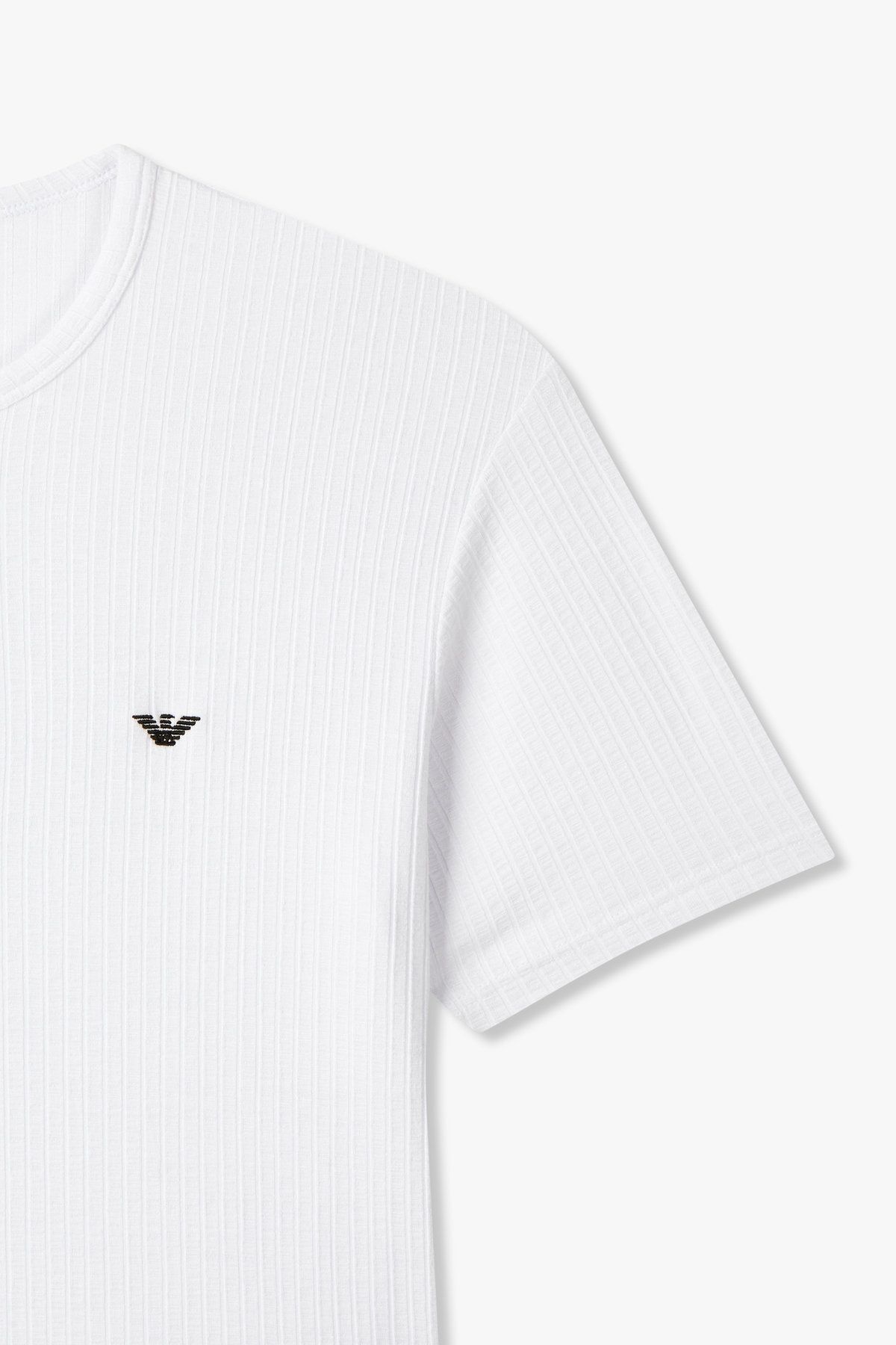 엠포리오 아르마니 언더웨어(EMPORIO ARMANI UNDERWEAR) 남성 헨리넥 숏 슬리브 라운지 티셔츠_화이트 0815115003