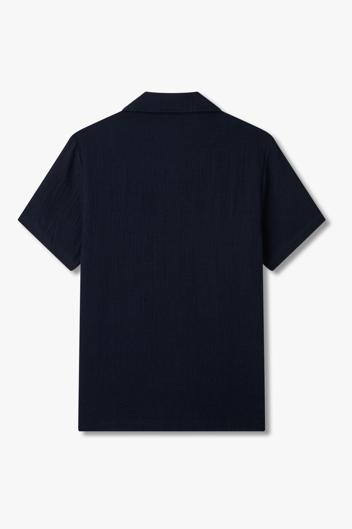 엠포리오 아르마니 언더웨어(EMPORIO ARMANI UNDERWEAR) 남성 크레이프 라운지 숏 슬리브 셔츠_네이비 0815134008
