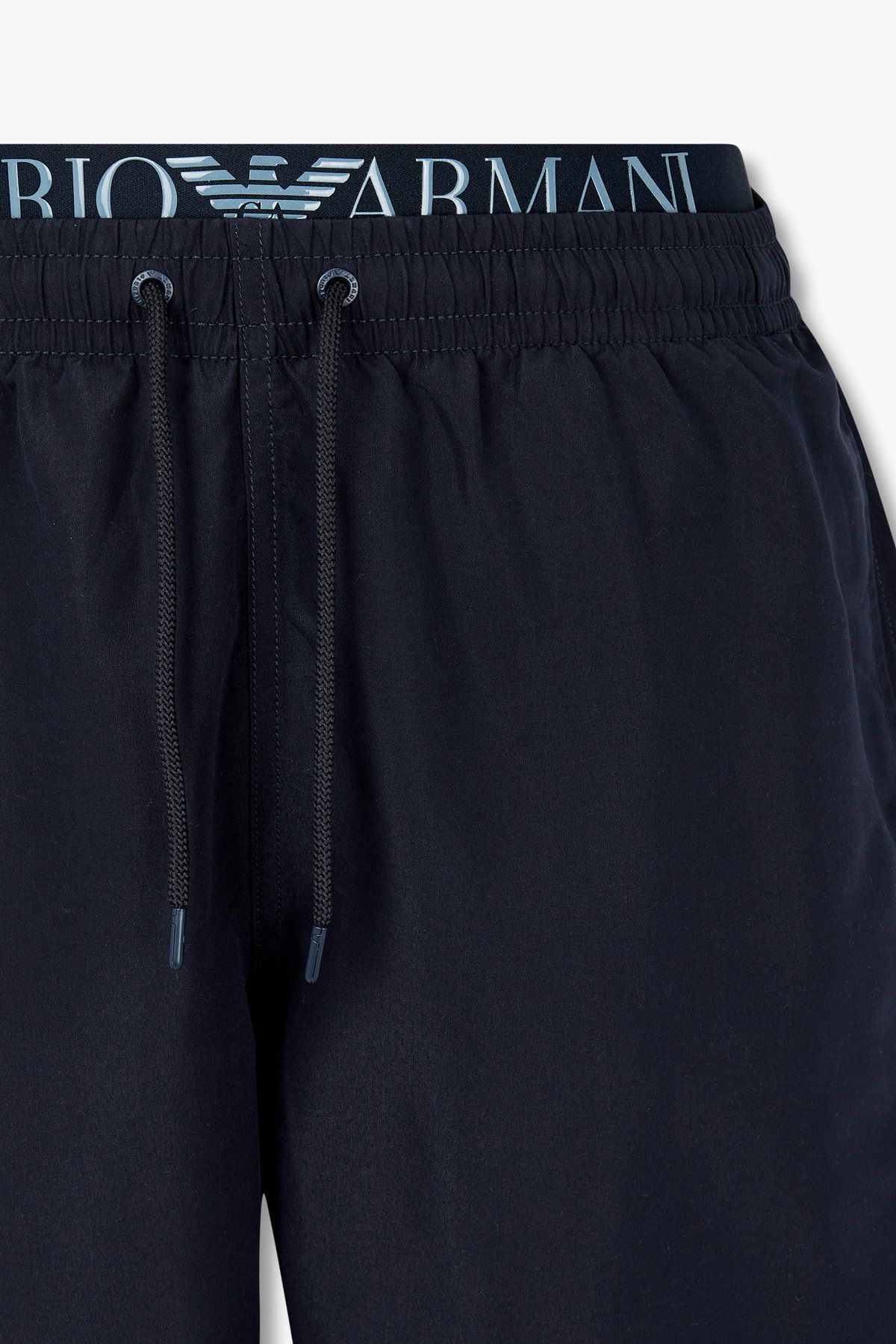 엠포리오 아르마니 언더웨어(EMPORIO ARMANI UNDERWEAR) 남성 로고 엘라스틱 스윔 버뮤다 쇼츠_다크 네이비 0815121016