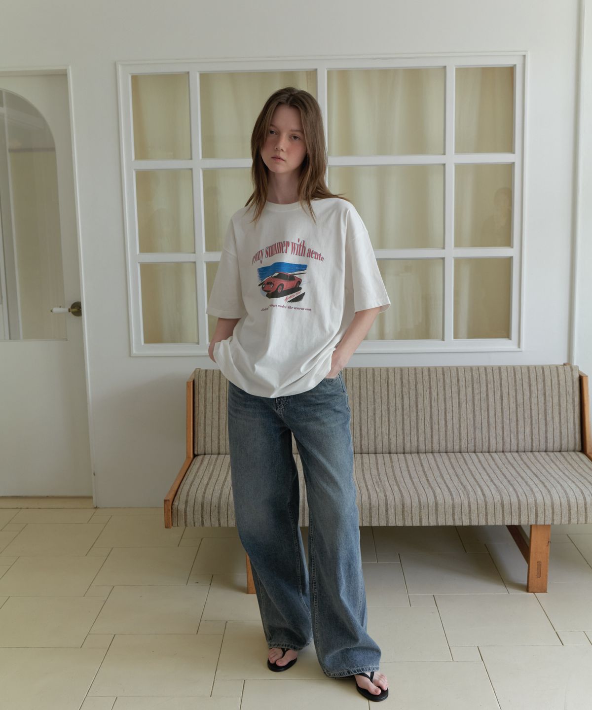 앤테(AENTE) A cozy summer oversized t-shirt - Ivory