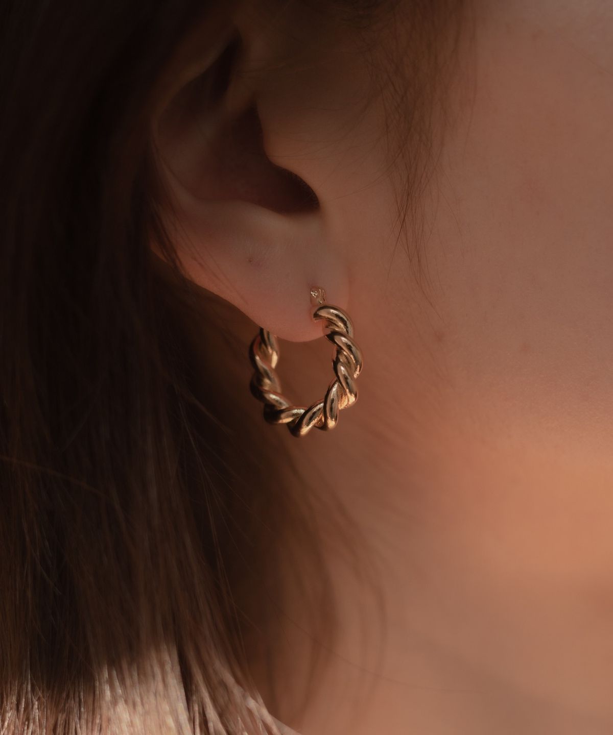 노비스도쿄(NOVICE TOKYO) 로프 후프 피어스 Rope Hoop Pierce / Gold