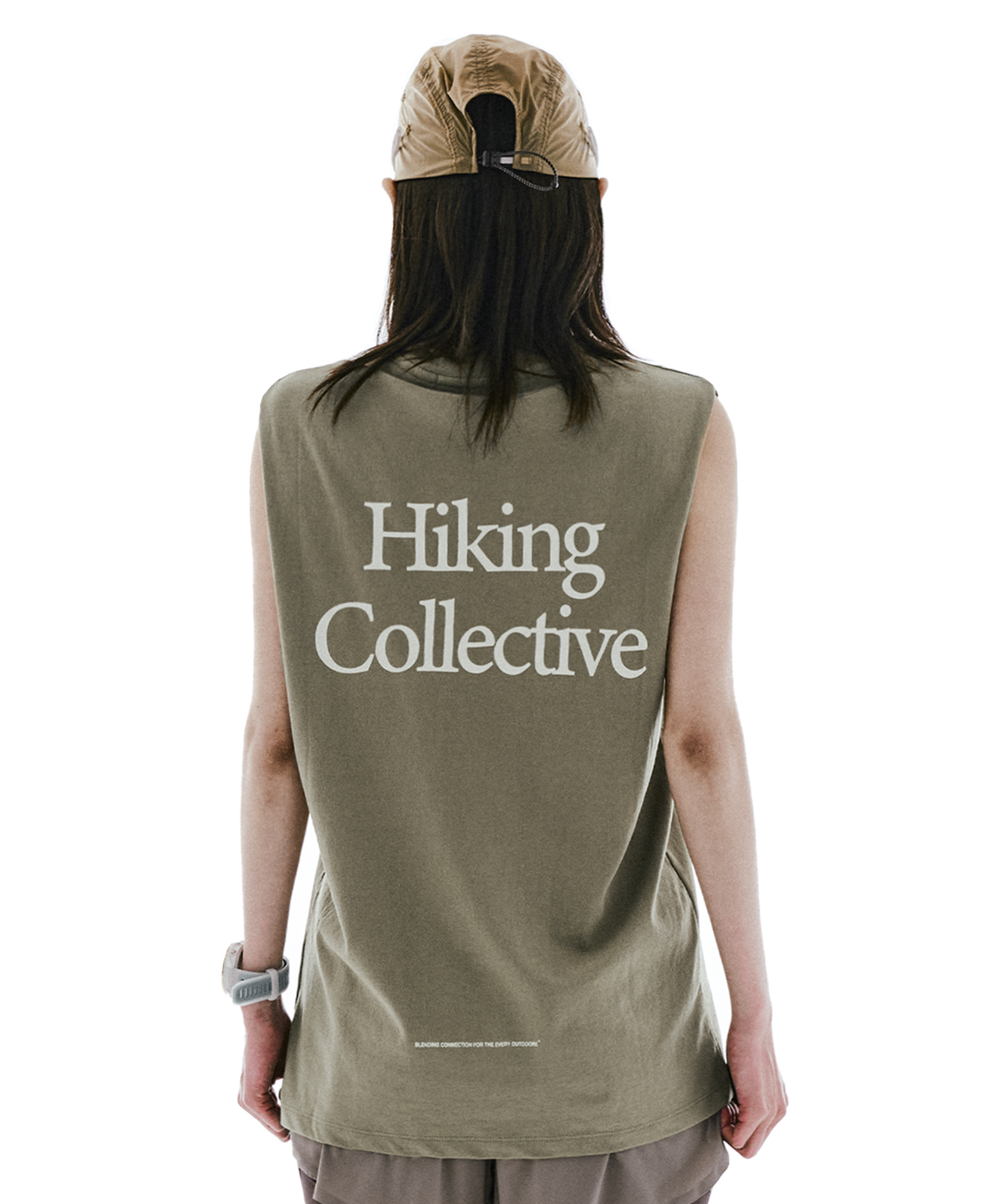 콜드웜(COLDWARM) Raw Cut Sleeveless (Khaki) -Women-