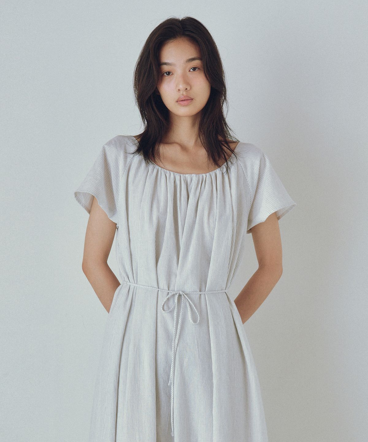 유라고(URAGO) Shirring string long dress