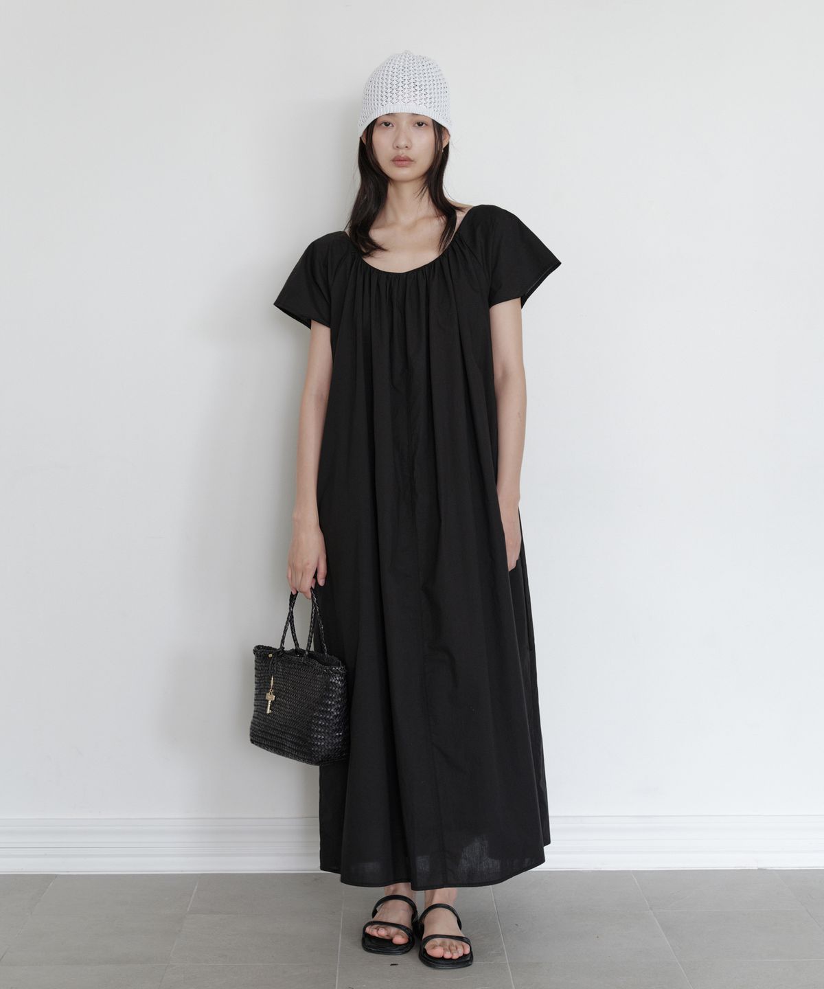 유라고(URAGO) Shirring string long dress