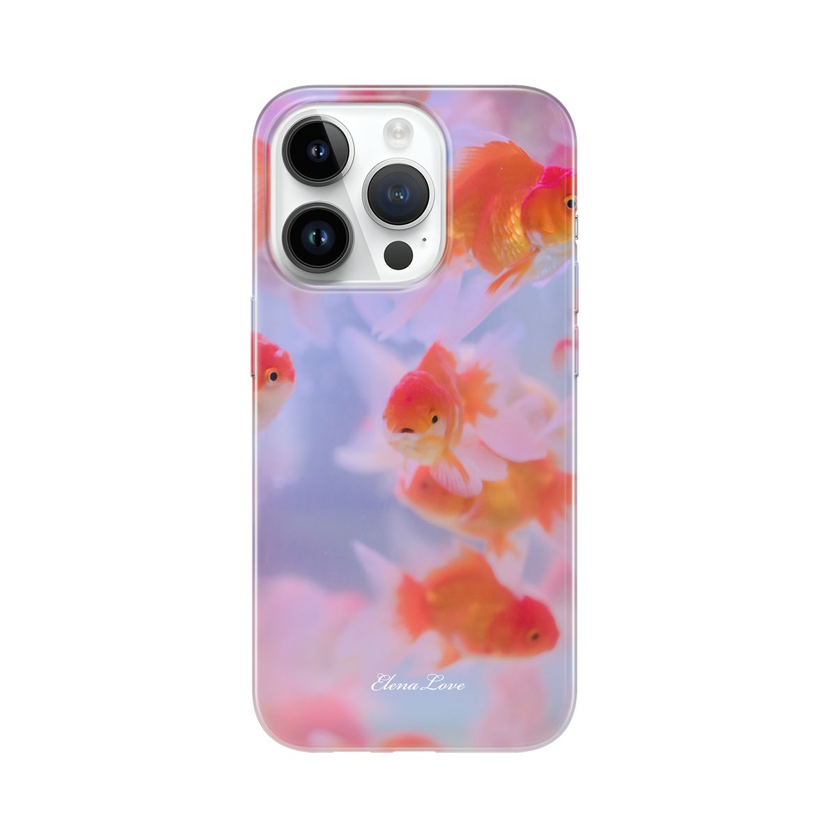 엘레나 러브(ELENALOVE) [Clear case] Goldfish families 클리어케이스 (키링 미포함)