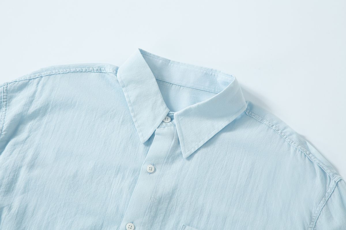 샐러드바구니(SALAD BAGUNI) Sheer cotton shirt - blue