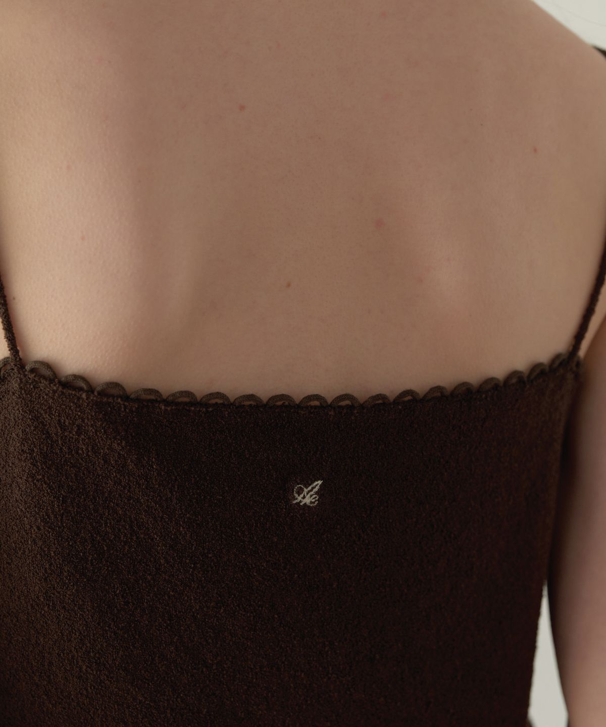 앤테(AENTE) lace sleeveless knit - Brown