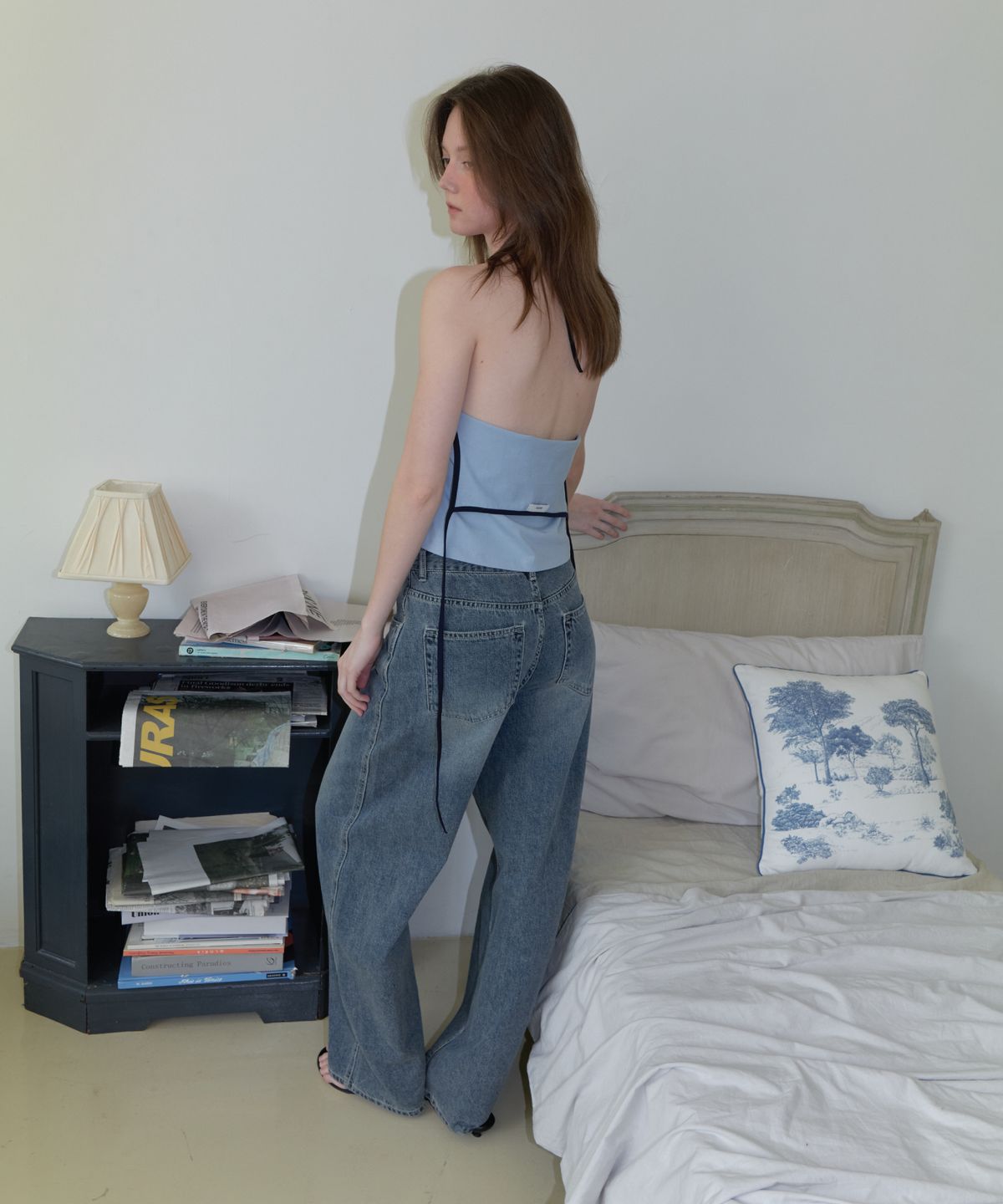 앤테(AENTE) Vintage washed wide denim
