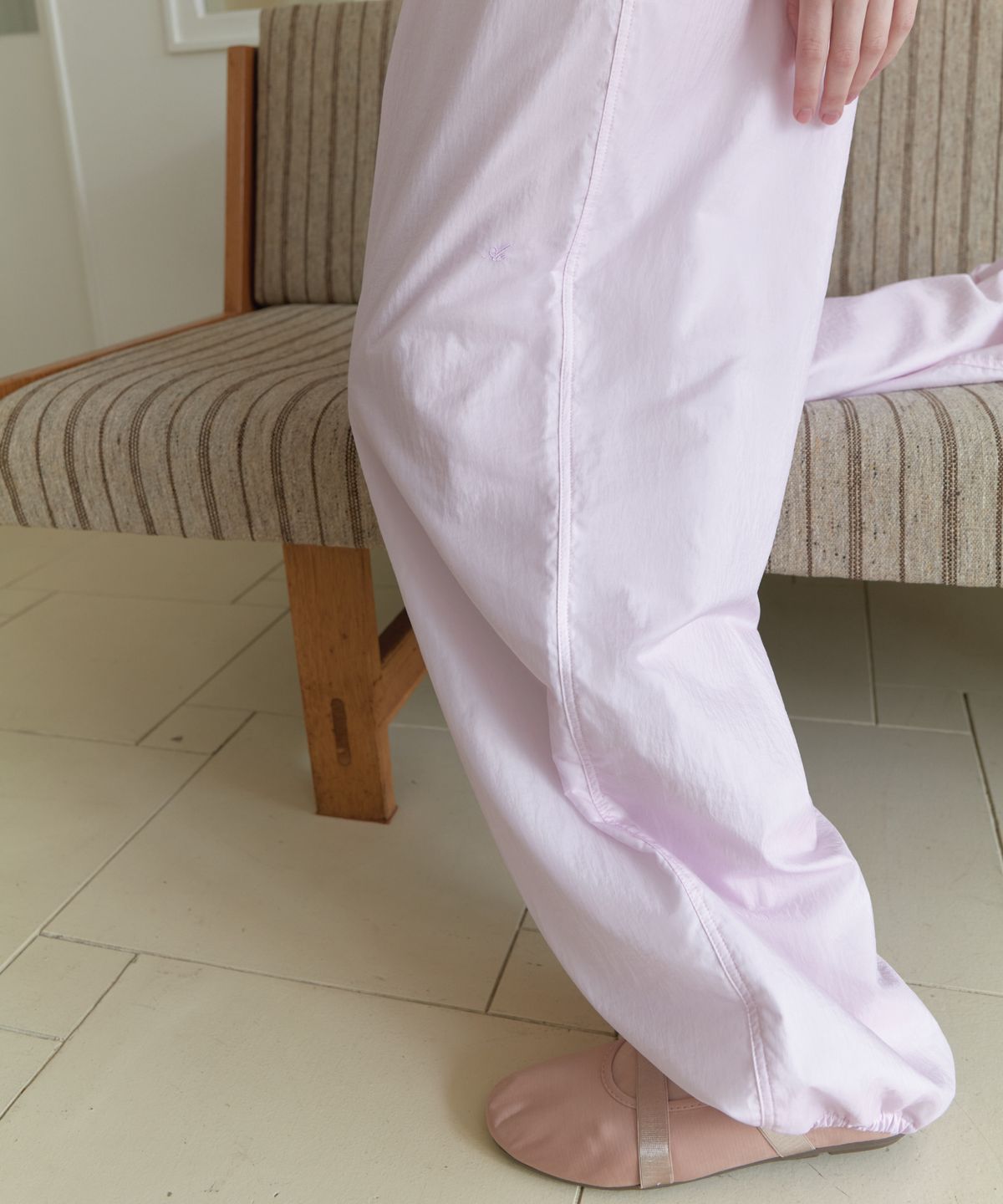 앤테(AENTE) Low rise banding pants - Pink