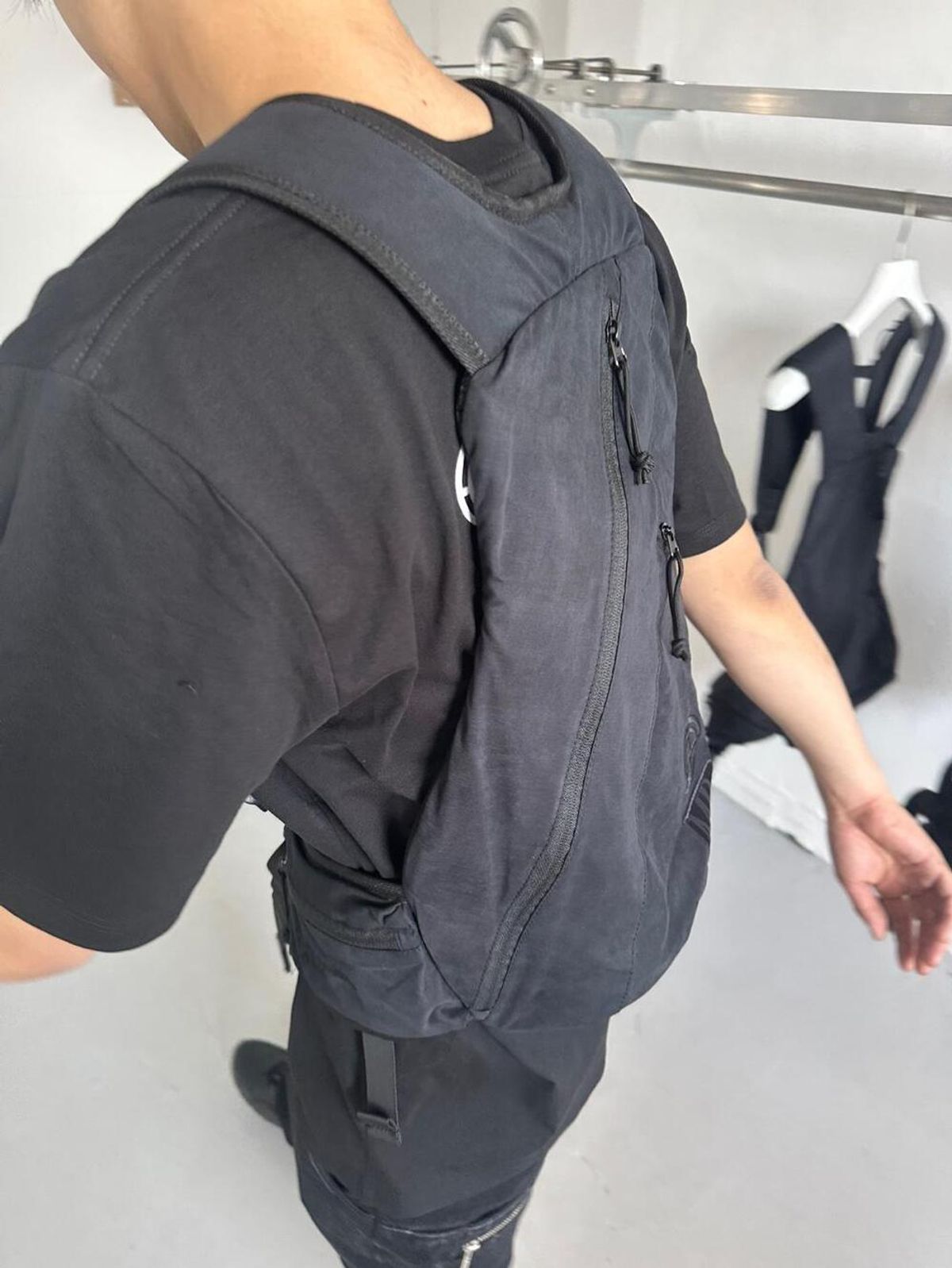 플라스틱프로덕트(PLASTICPRODUCT) MPa CHEST BELT BAG (BLACK)