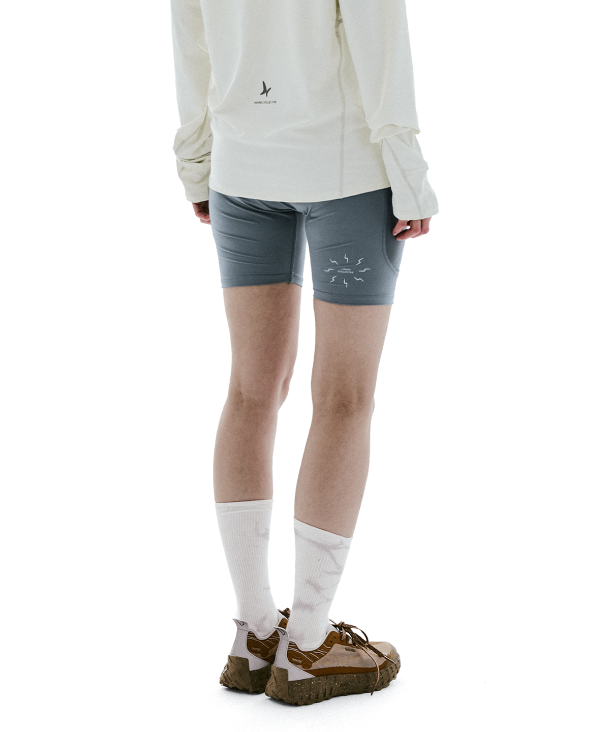 콜드웜(COLDWARM) Trail Half Tights (Grey) -Women-