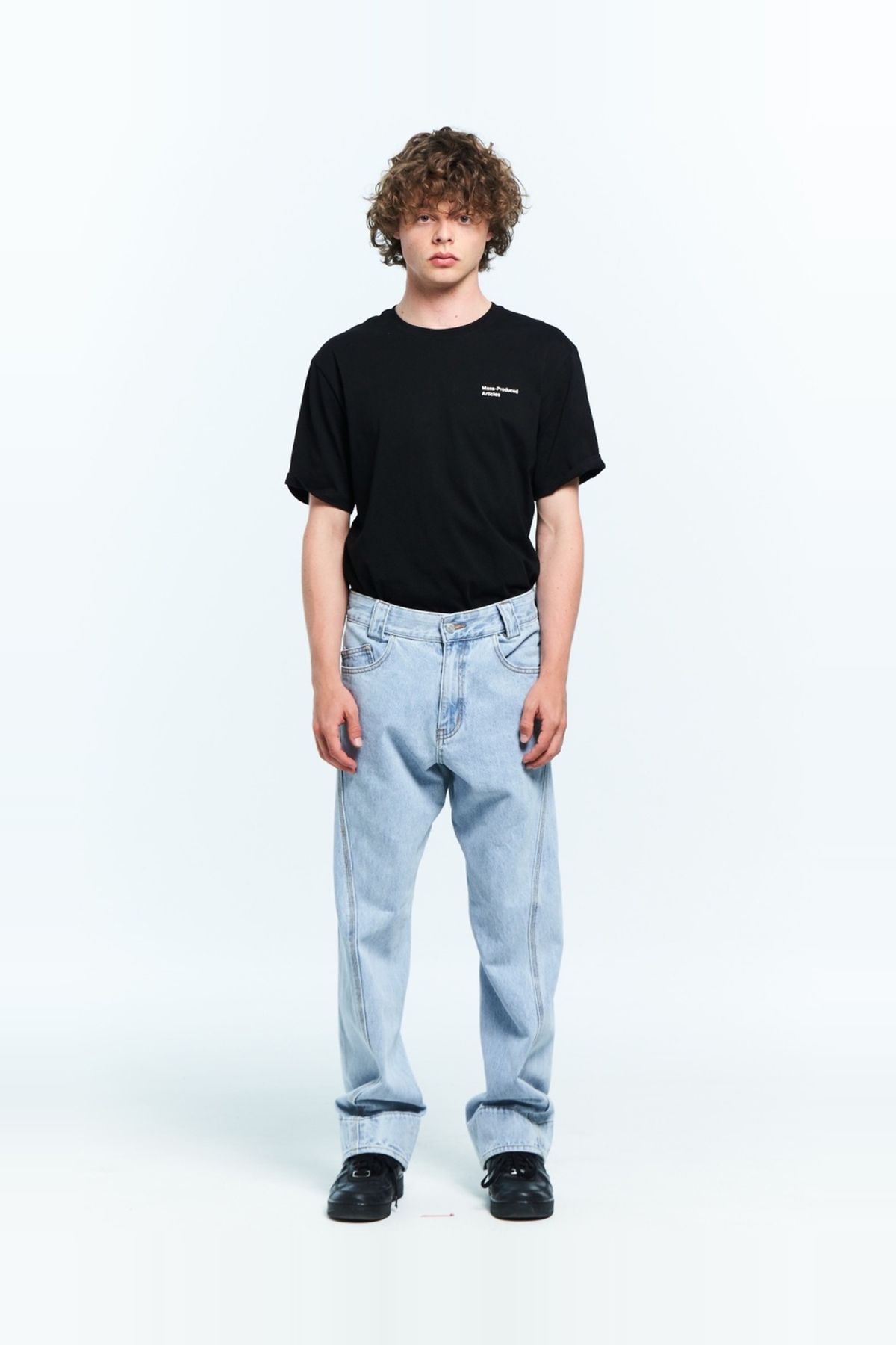 플라스틱프로덕트(PLASTICPRODUCT) MPa DRIFT DENIM PANTS (STEEL BLUE)