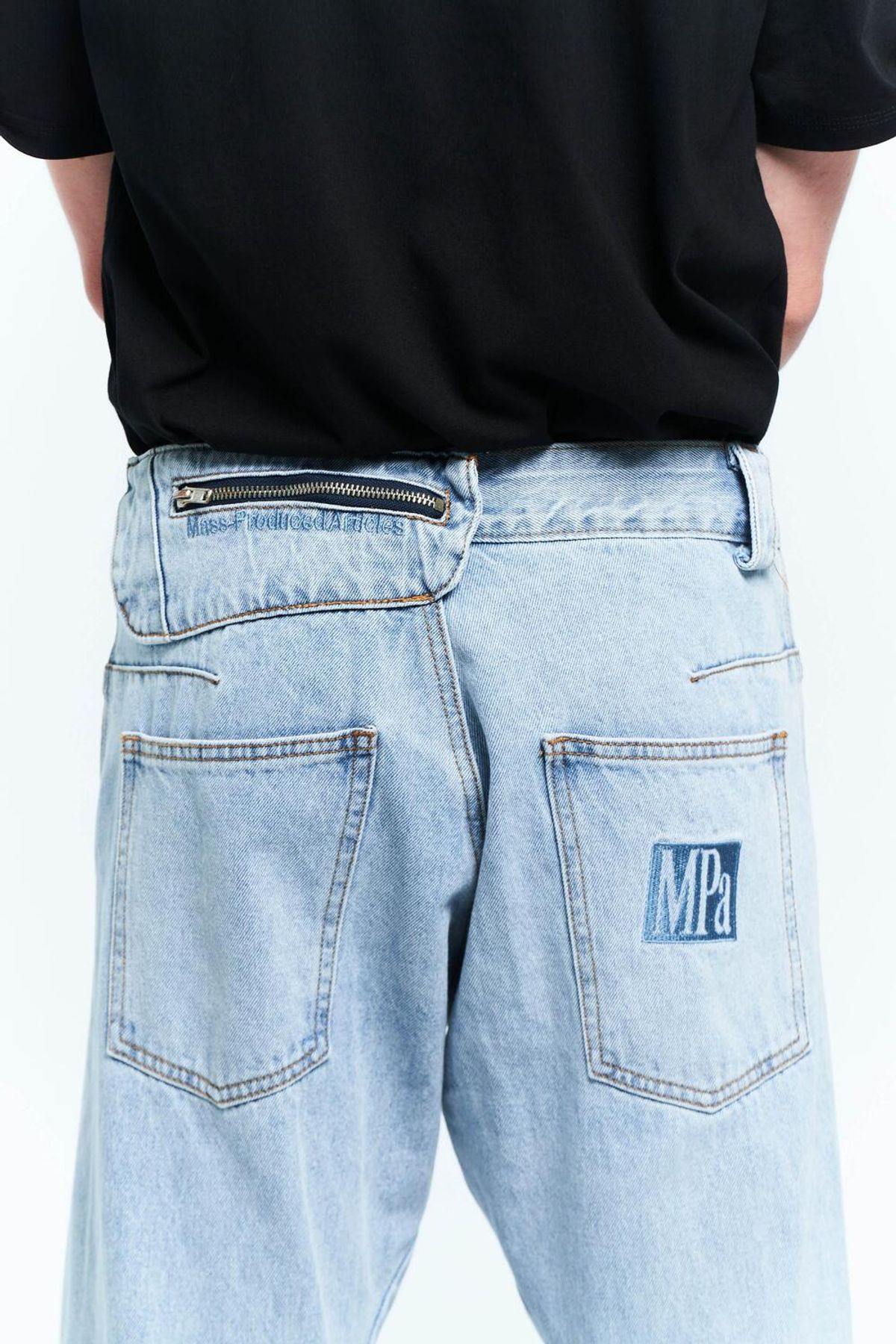 플라스틱프로덕트(PLASTICPRODUCT) MPa DRIFT DENIM PANTS (STEEL BLUE)