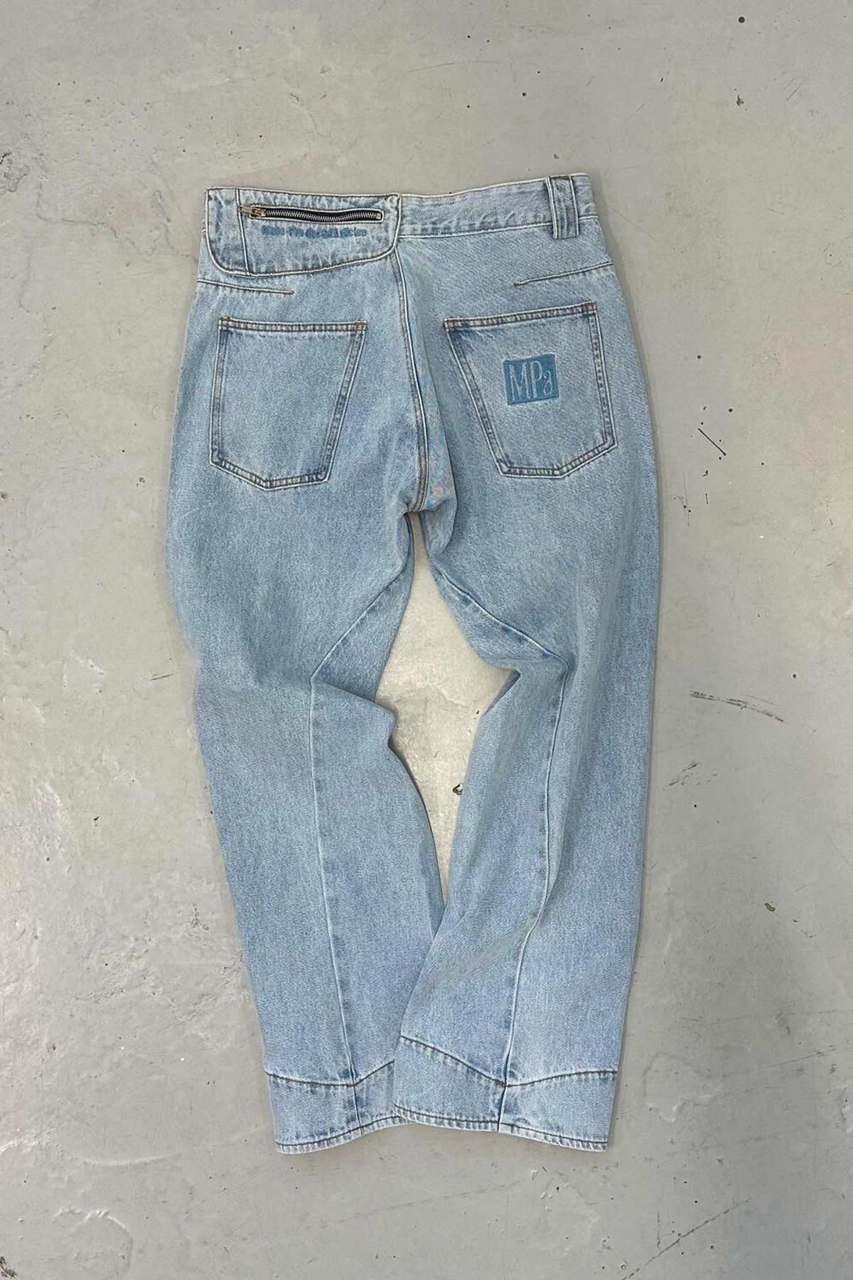 플라스틱프로덕트(PLASTICPRODUCT) MPa DRIFT DENIM PANTS (STEEL BLUE)
