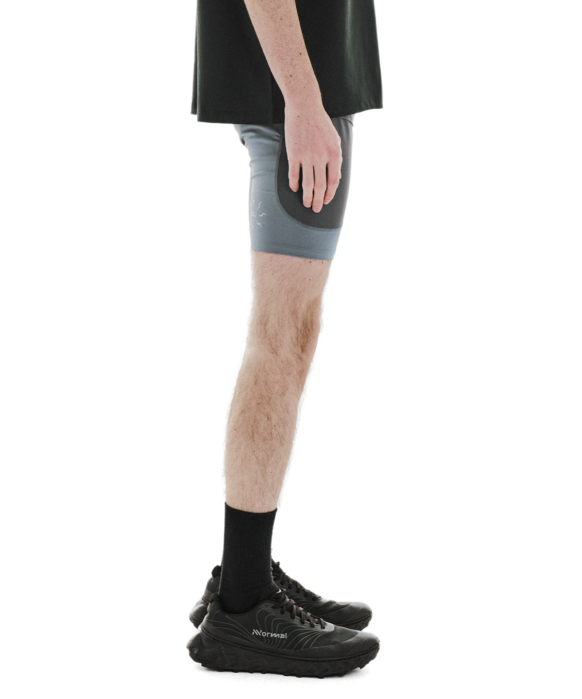 콜드웜(COLDWARM) Trail Half Tights (Grey)
