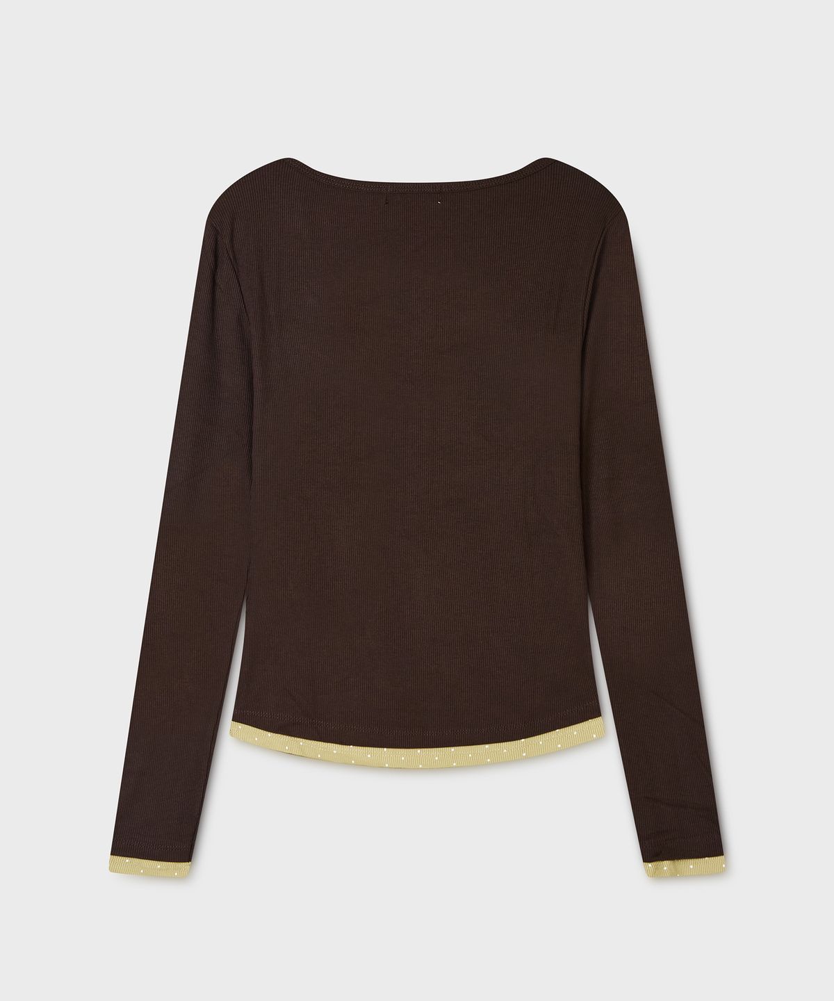 후아유(WHO.A.U) [기모 선택] Layered Henryneck Long Sleeve T-shirt(F) / WHLAG3824F