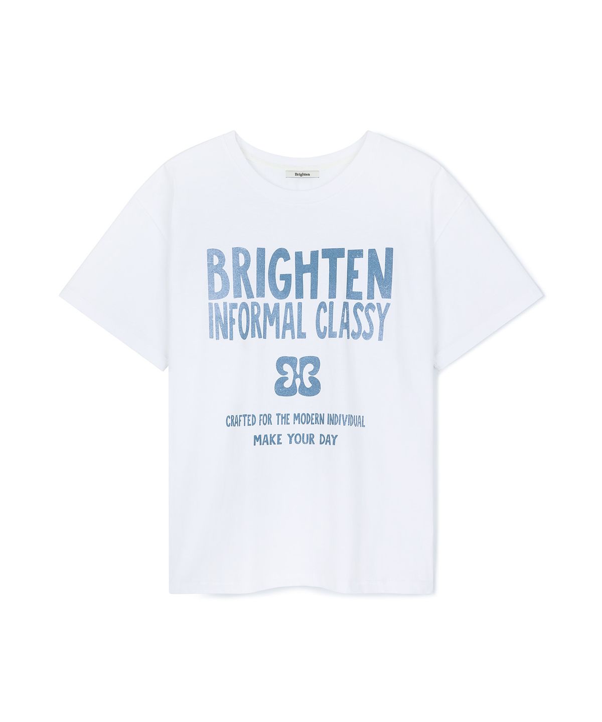 브라이튼(BRIGHTEN) 타이포 티셔츠 화이트