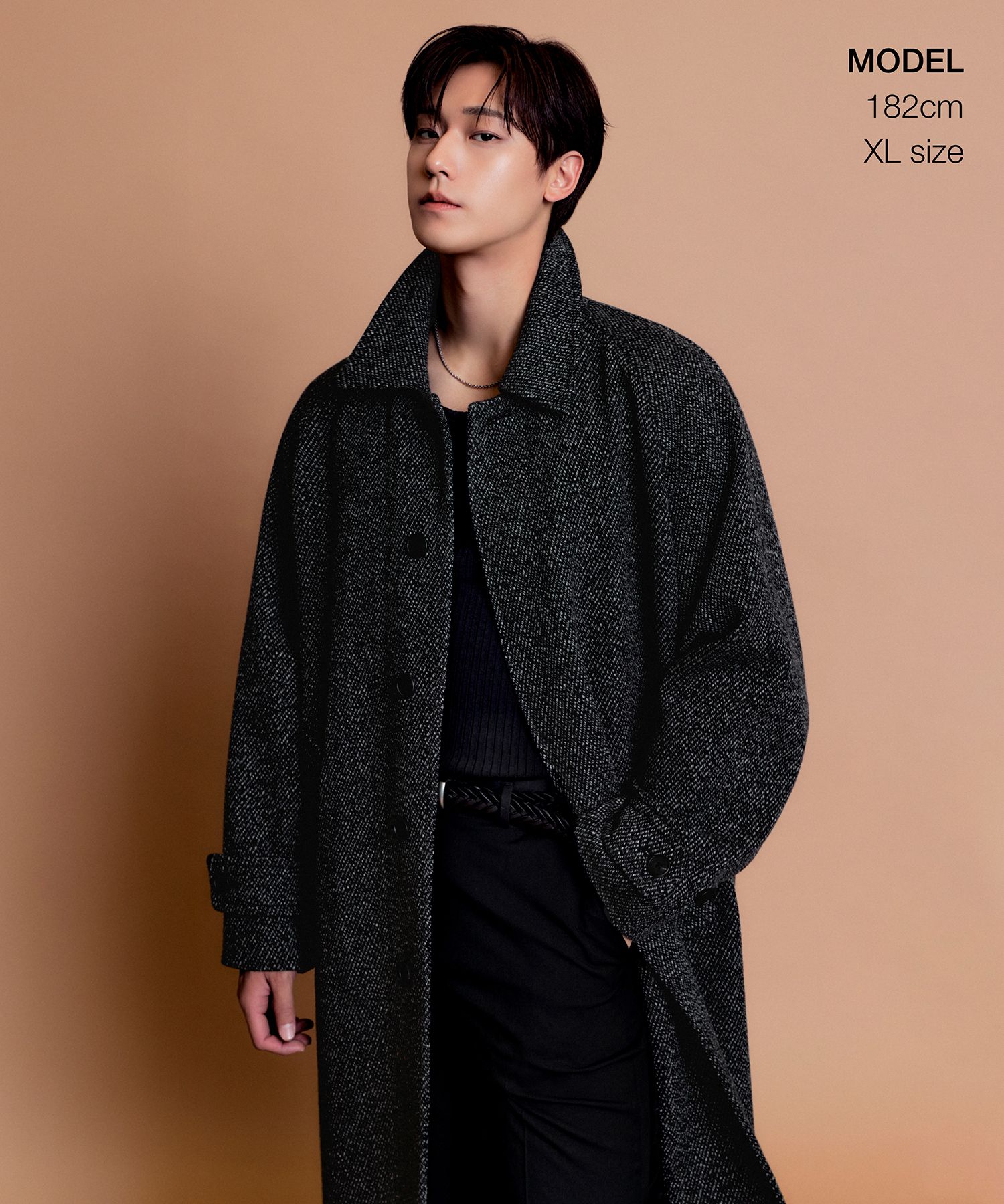MUSINSA | MUSINSA STANDARD Wool Blend Twill Tweed Oversized