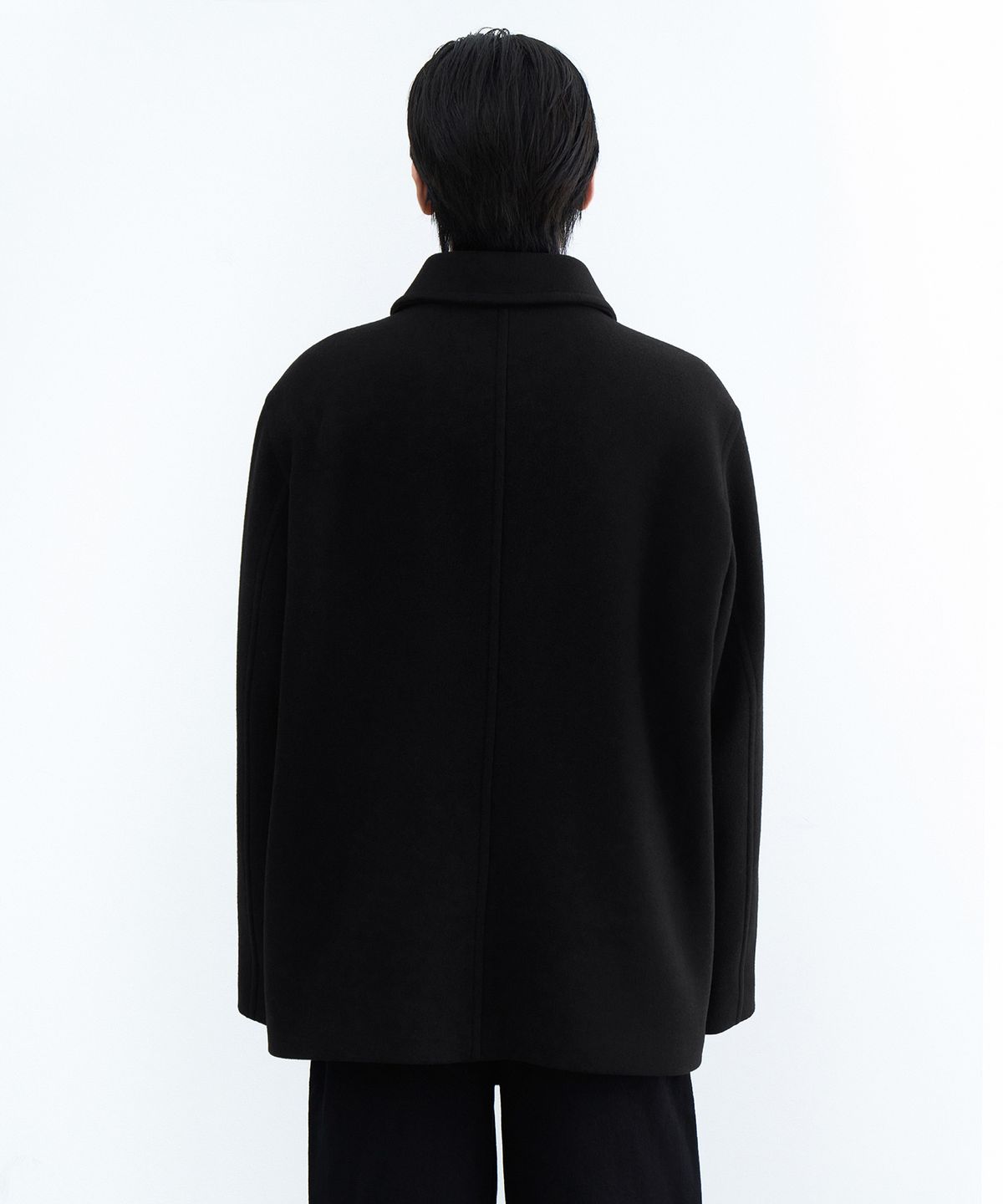 무신사 스탠다드(MUSINSA STANDARD) 데일리 하프 발마칸 코트 [블랙]