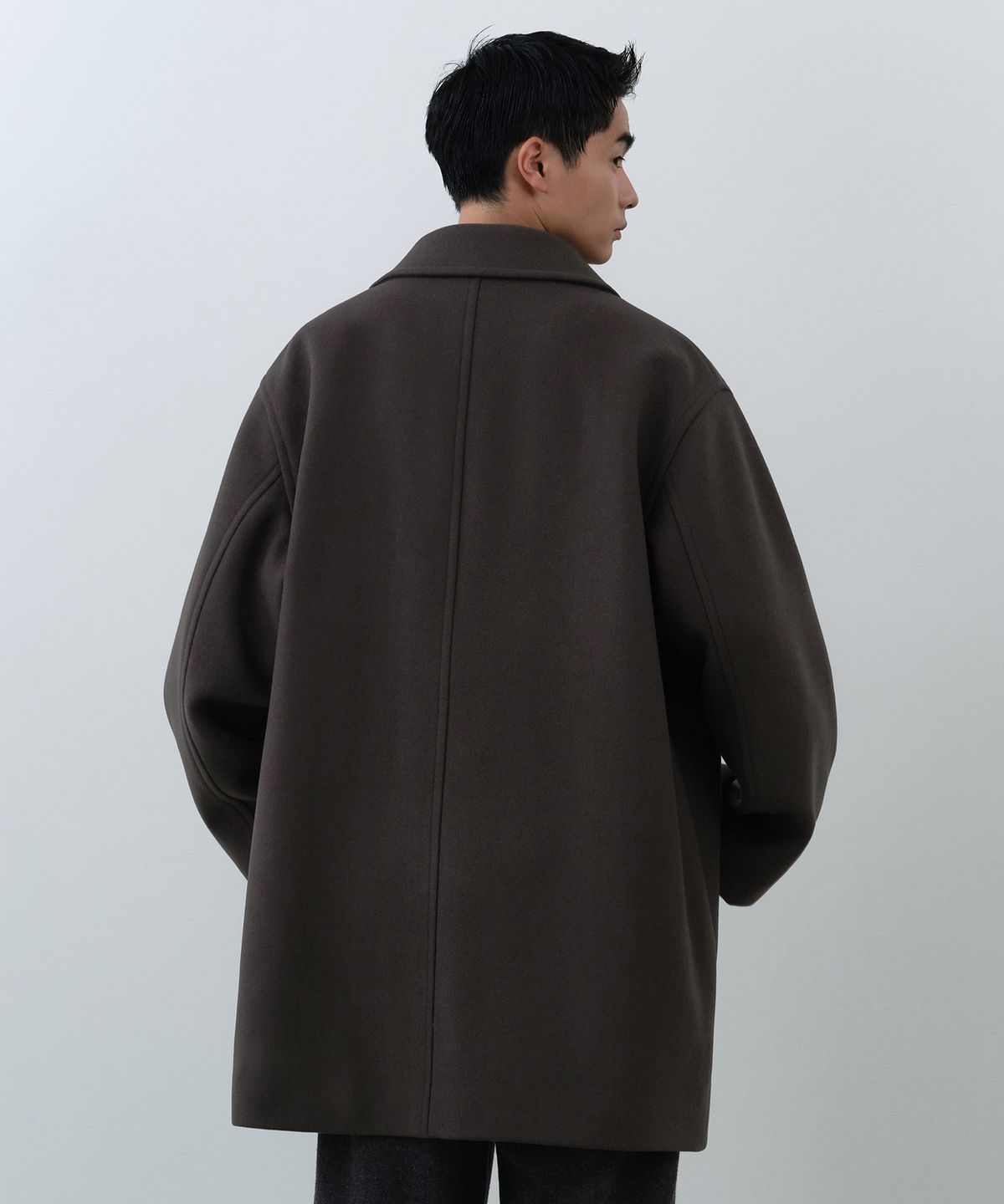무신사 스탠다드(MUSINSA STANDARD) 울 블렌드 오버사이즈 카코트 [건메탈]
