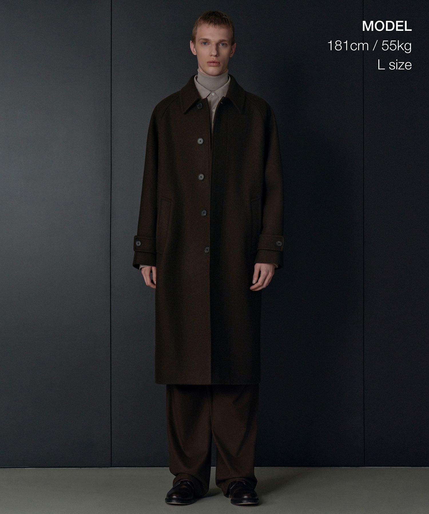 MUSINSA | MUSINSA STANDARD FORTEX Felt Oversized Balmacaan Coat