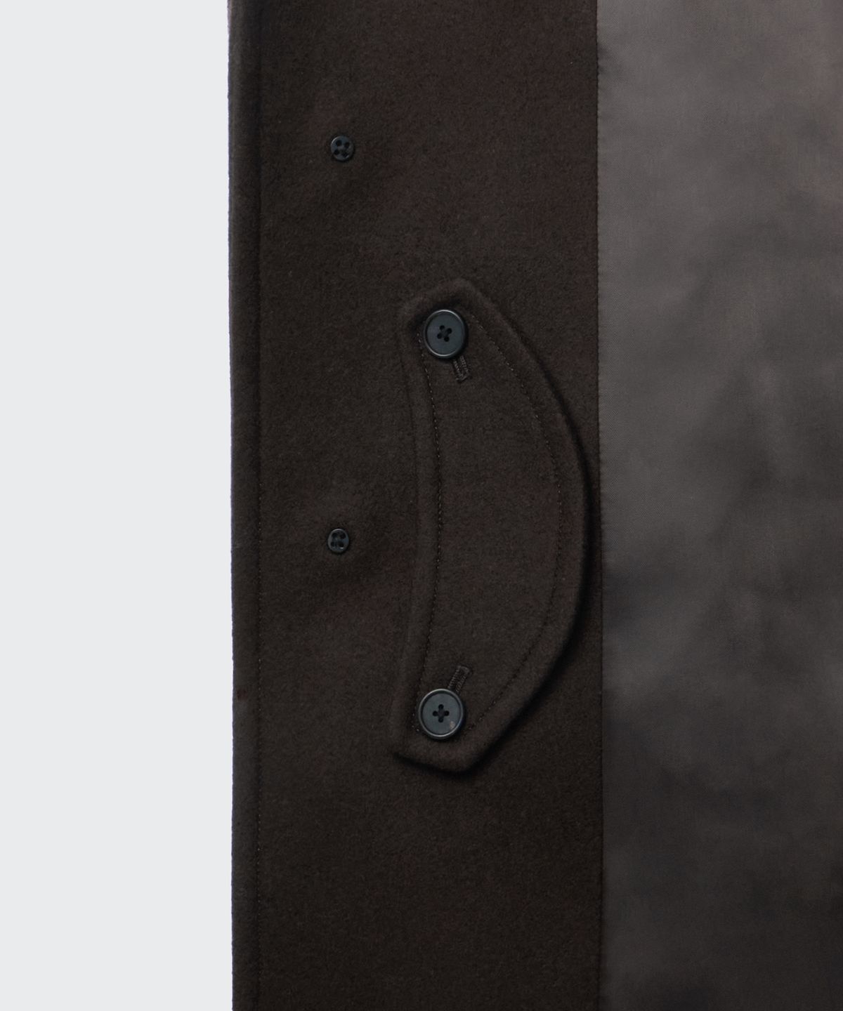 무신사 스탠다드(MUSINSA STANDARD) FORTEX 펠트 오버사이즈 발마칸 코트 [다크 브라운]
