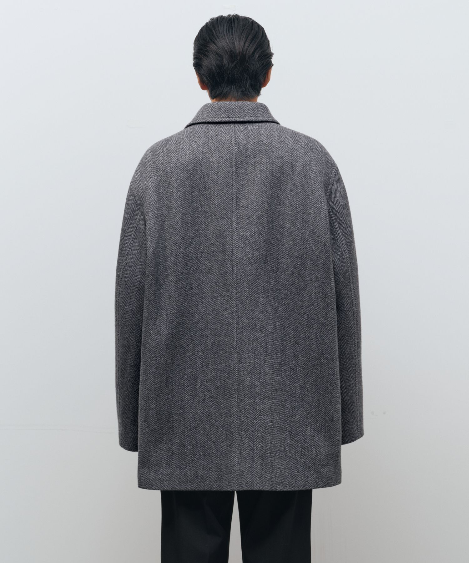 ohotoro wood half coat Half Coat OHOTORO trench linen coat│