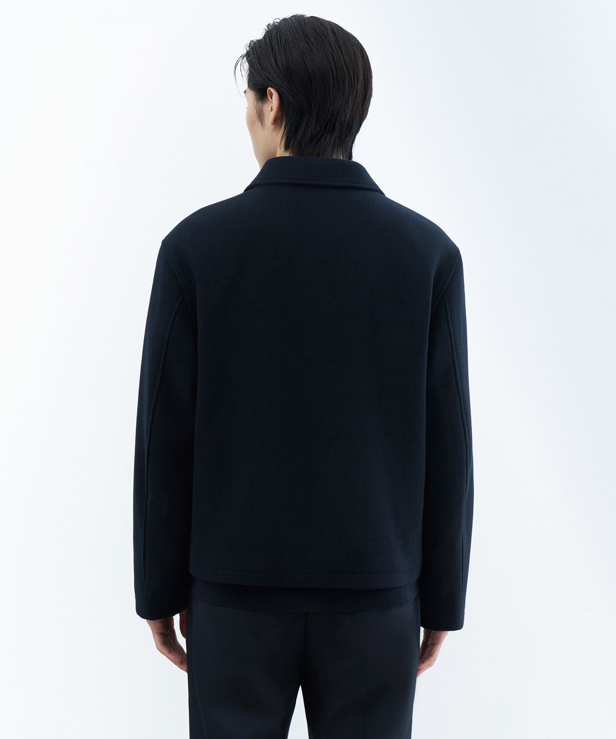 무신사 스탠다드(MUSINSA STANDARD) 울 블렌드 워크 재킷 [네이비]
