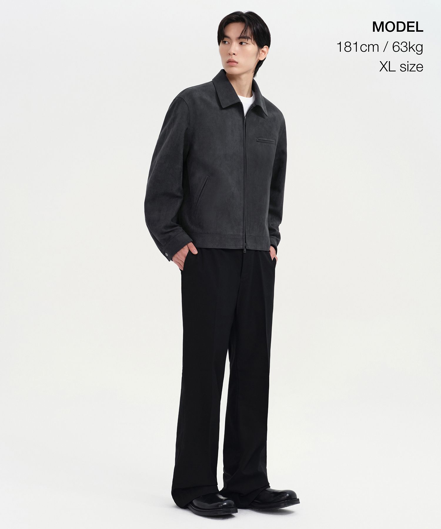 ダークグレー スエード風ジャケット スエードジャケット | メンズ | ZARA 日本