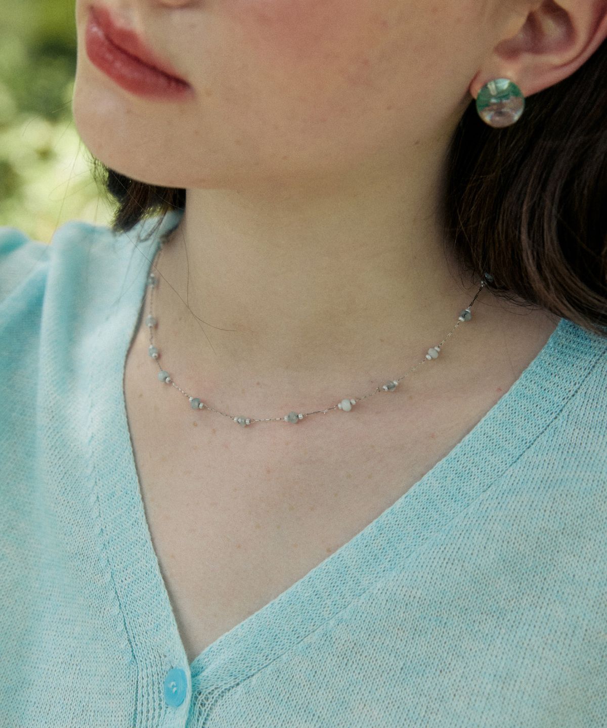 어다울(ADAUL) Color mini stone necklace - 2color