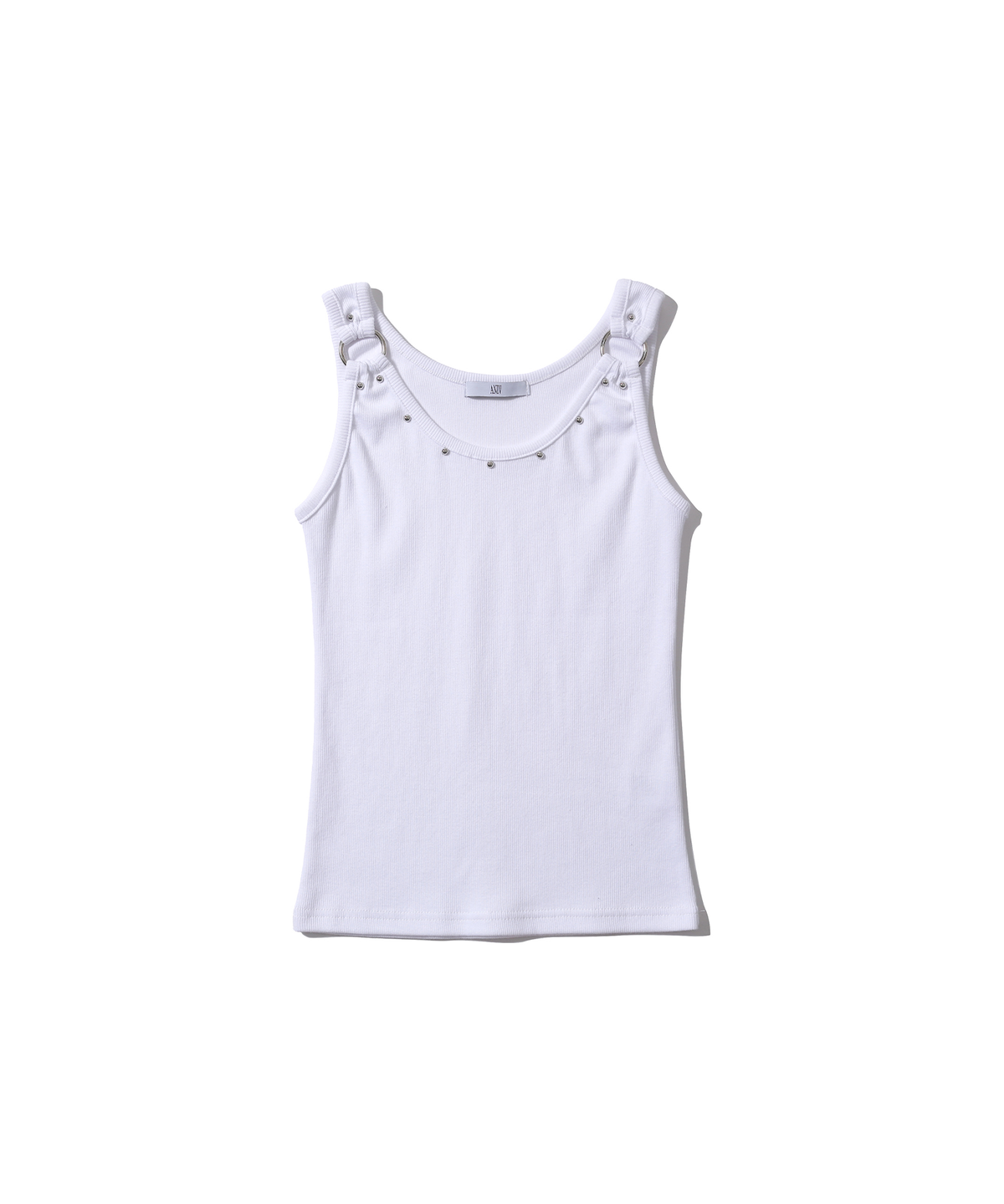 어니브(ANIV) O-RING RIVET SLEEVELESS WHITE