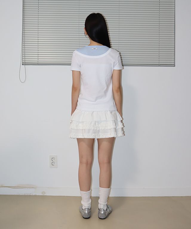 新作【RONRON】アンバランスHEART BUTTON LAYERED Tシャツ MUSINSA | RONRON ASYMMETRIC HEART BUTTON LAYERED T SHIRT WHITE