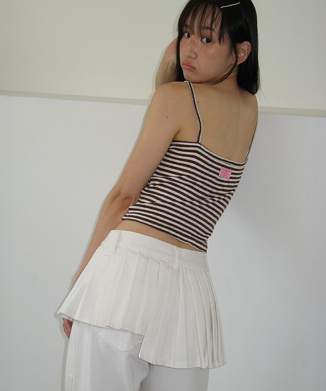 ★2025SS新作★RONRON★HEART BUTTON GOLGI SLEEVELESS MUSINSA | RONRON HEART BUTTON GOLGI SLEEVELESS EYELET BROWN